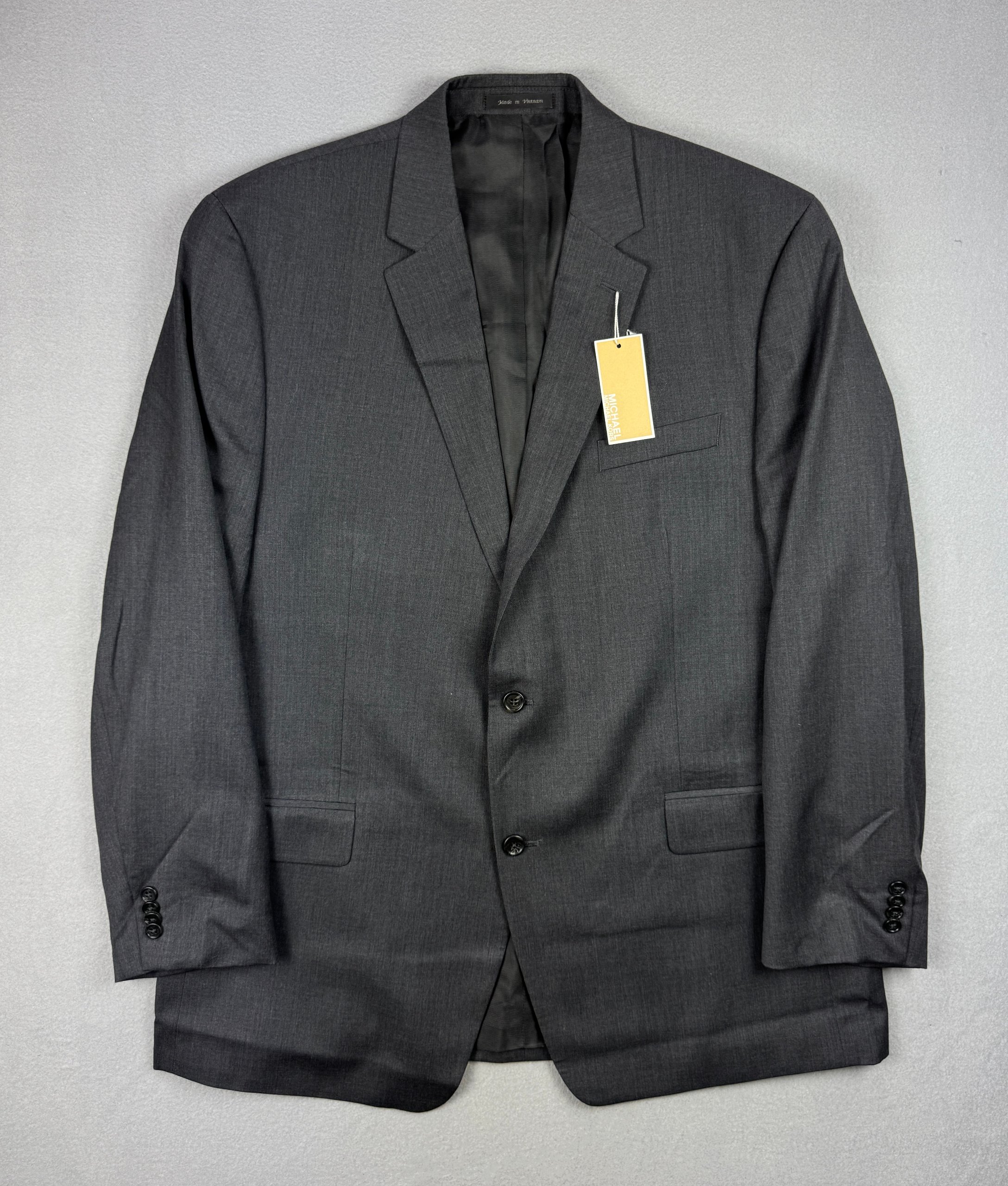 New Michael Kors Men's Grey Wool Blazer Size 46L / XXL