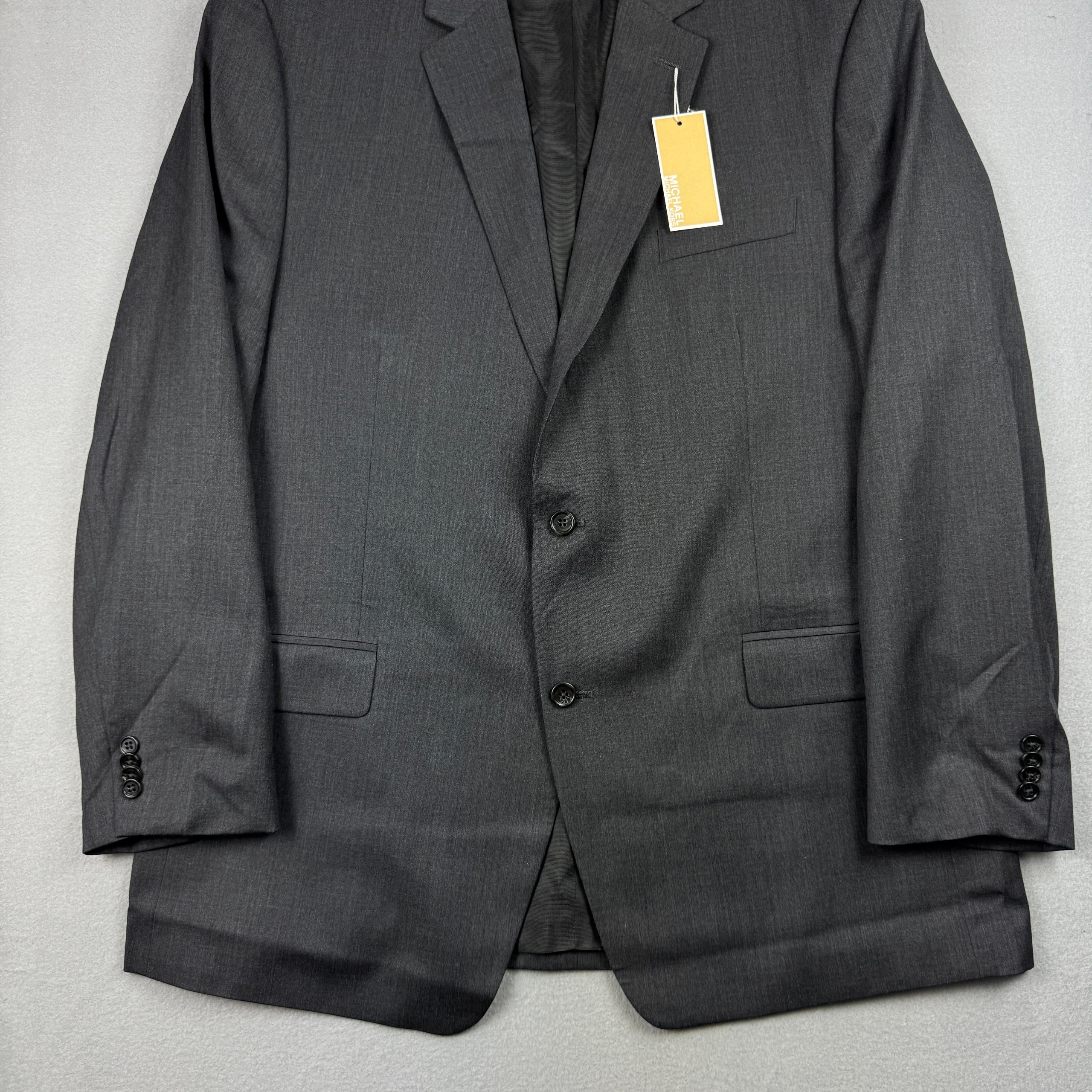 New Michael Kors Men's Grey Wool Blazer Size 46L / XXL image 5