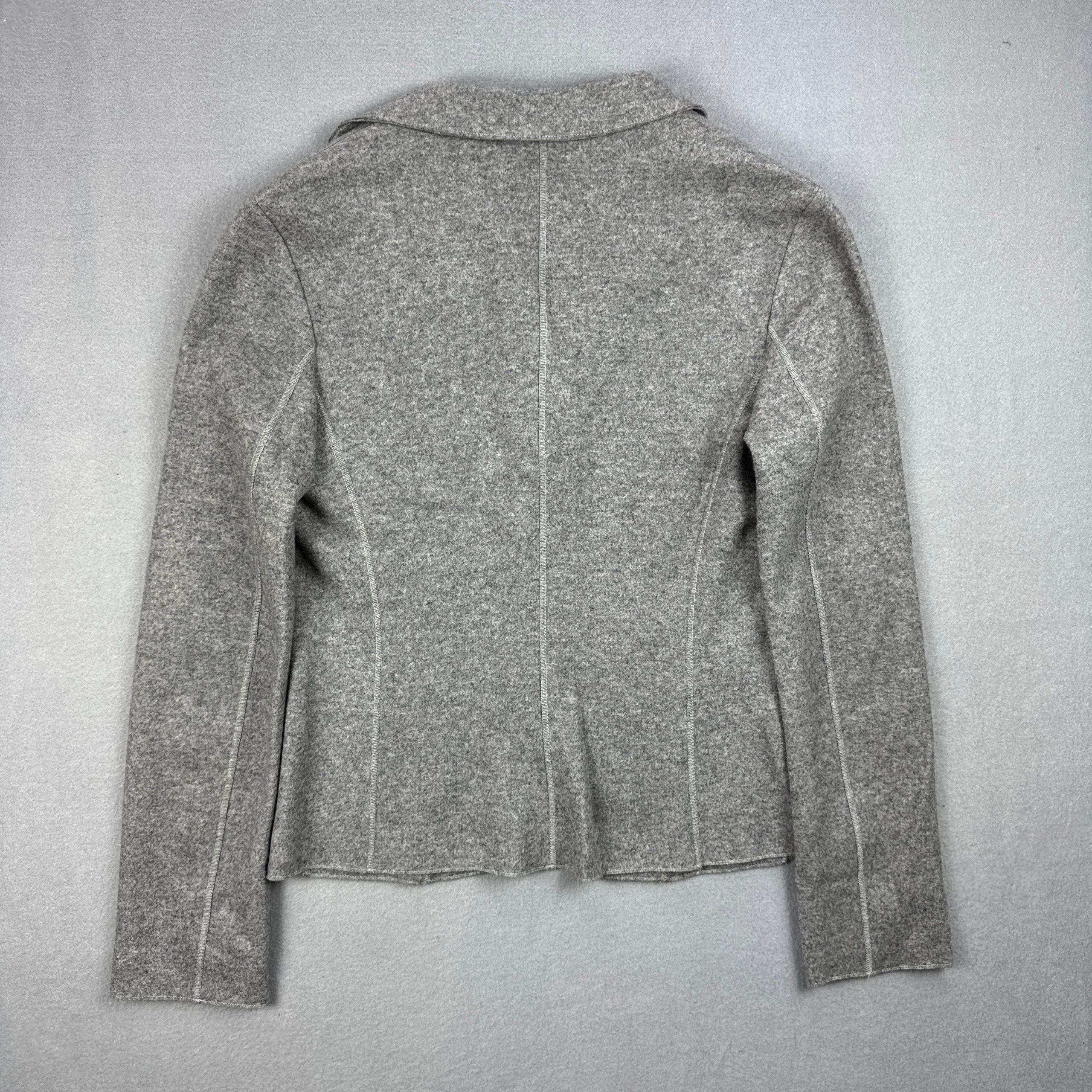 Fabiana Filippi Grey Wool Blend Blazer Three-Button Size S / 42 image 2