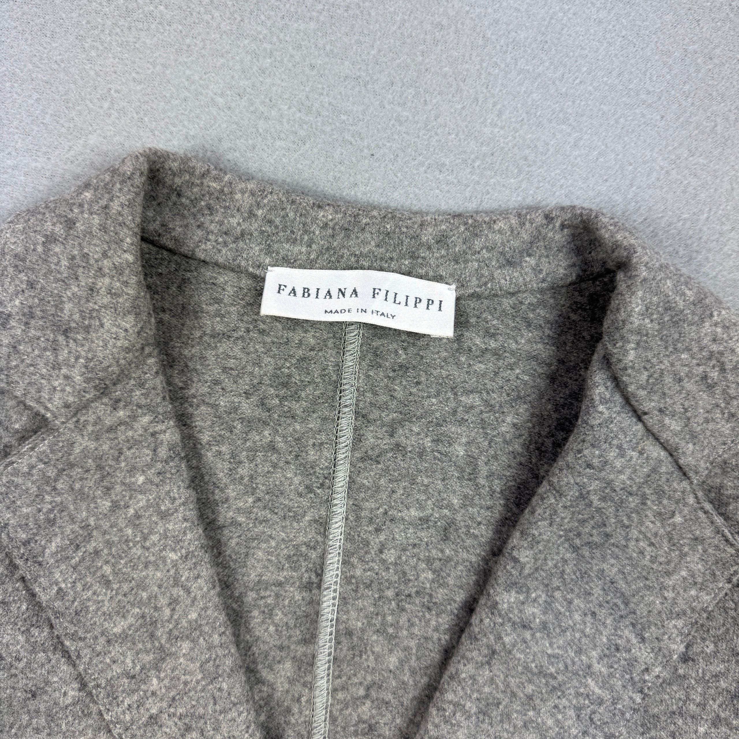 Fabiana Filippi Grey Wool Blend Blazer Three-Button Size S / 42 image 7