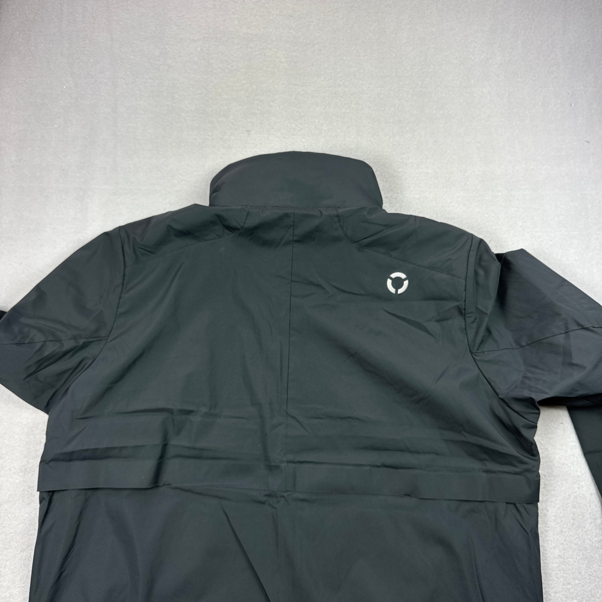 Descente Techwear Black Long Coat Men's Large Water-Resistant Size L image 9