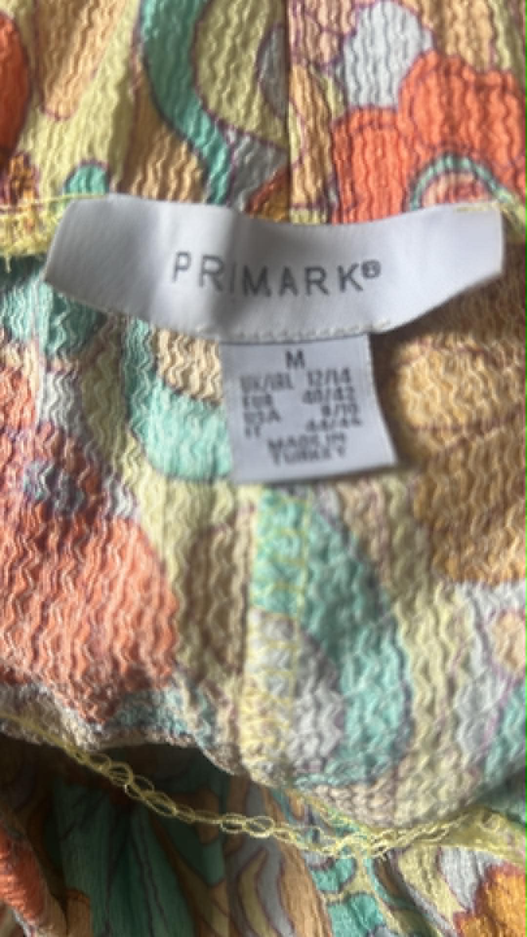Primark Women's retro wide leg trousers Floral 60's 70's psychedellic pante size Medium 12/14 image 4