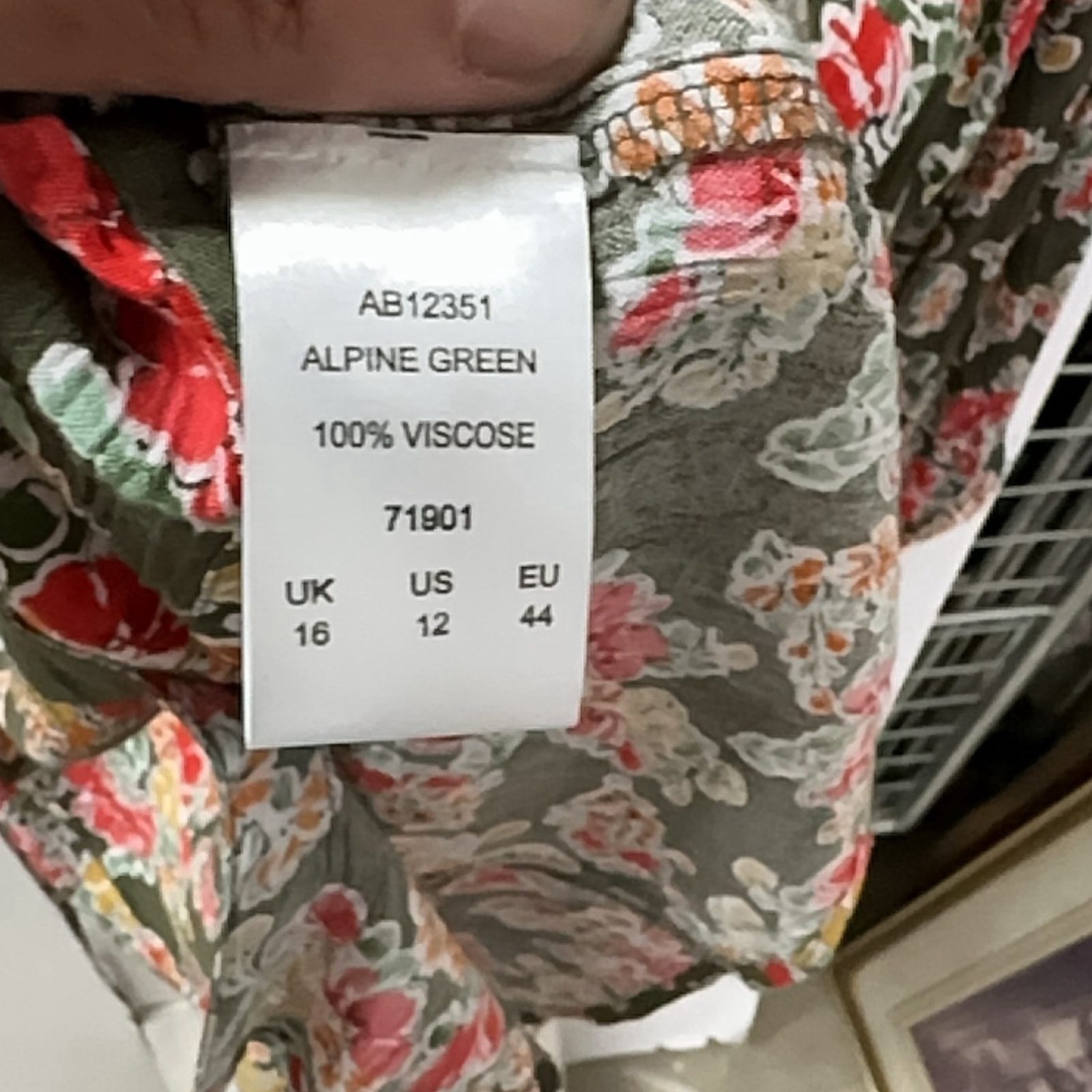 White Stuff Women Green Floral Viscose Top Medium image 4