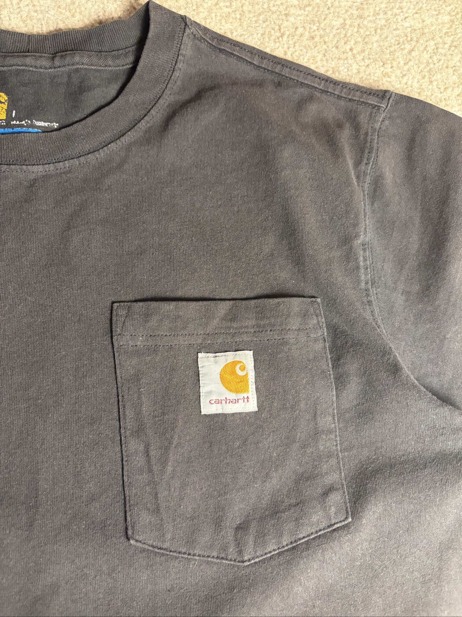 Carhartt Men's Black Cotton Pocket T-Shirt Large image 2