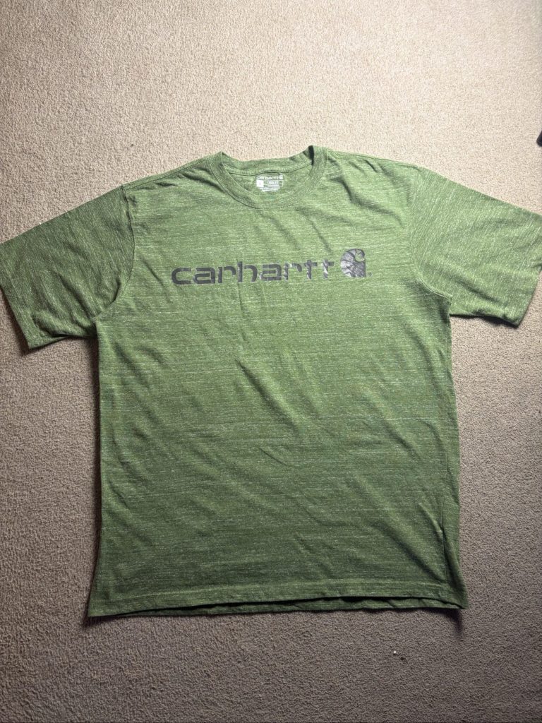 Carhartt Green Loose Fit Cotton Polyester T-Shirt Large