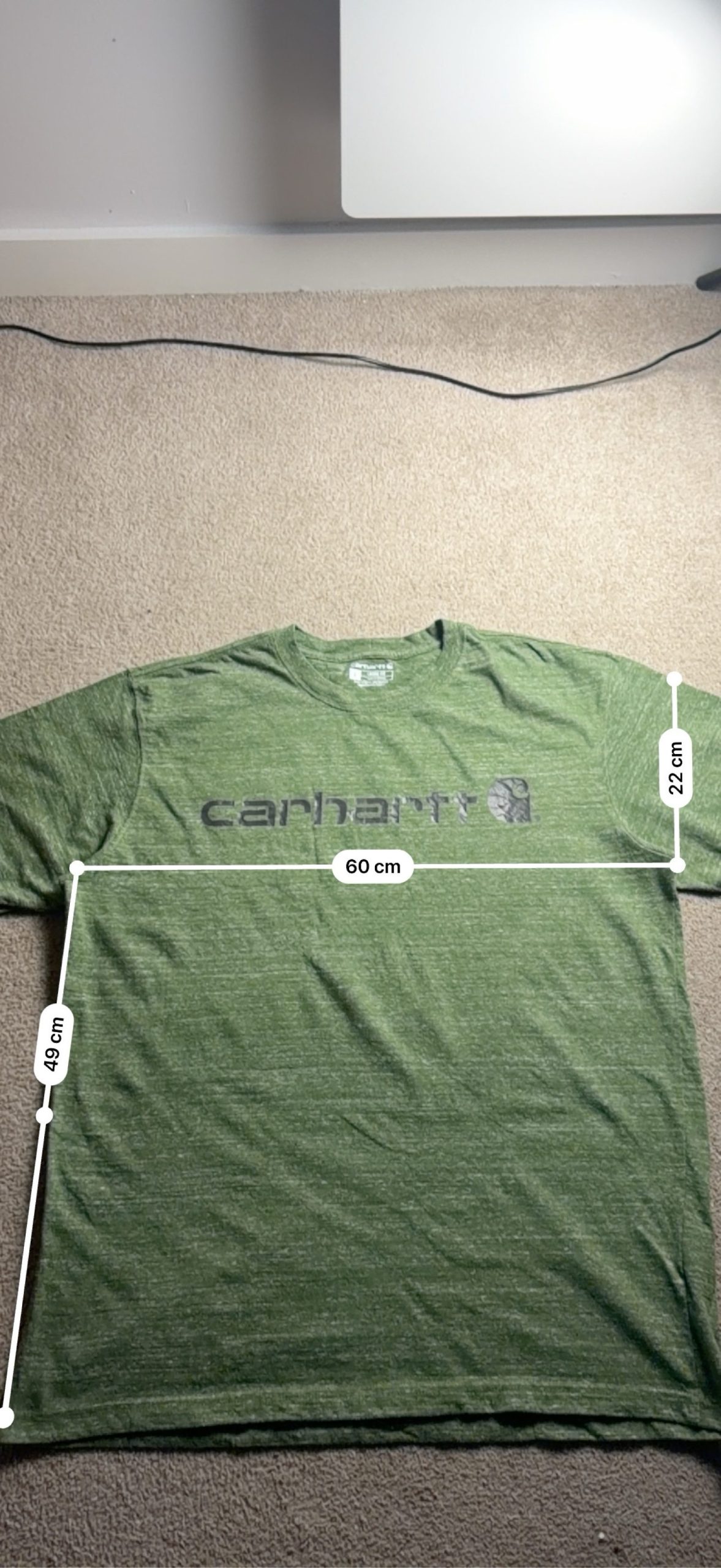 Carhartt Green Loose Fit Cotton Polyester T-Shirt Large image 4