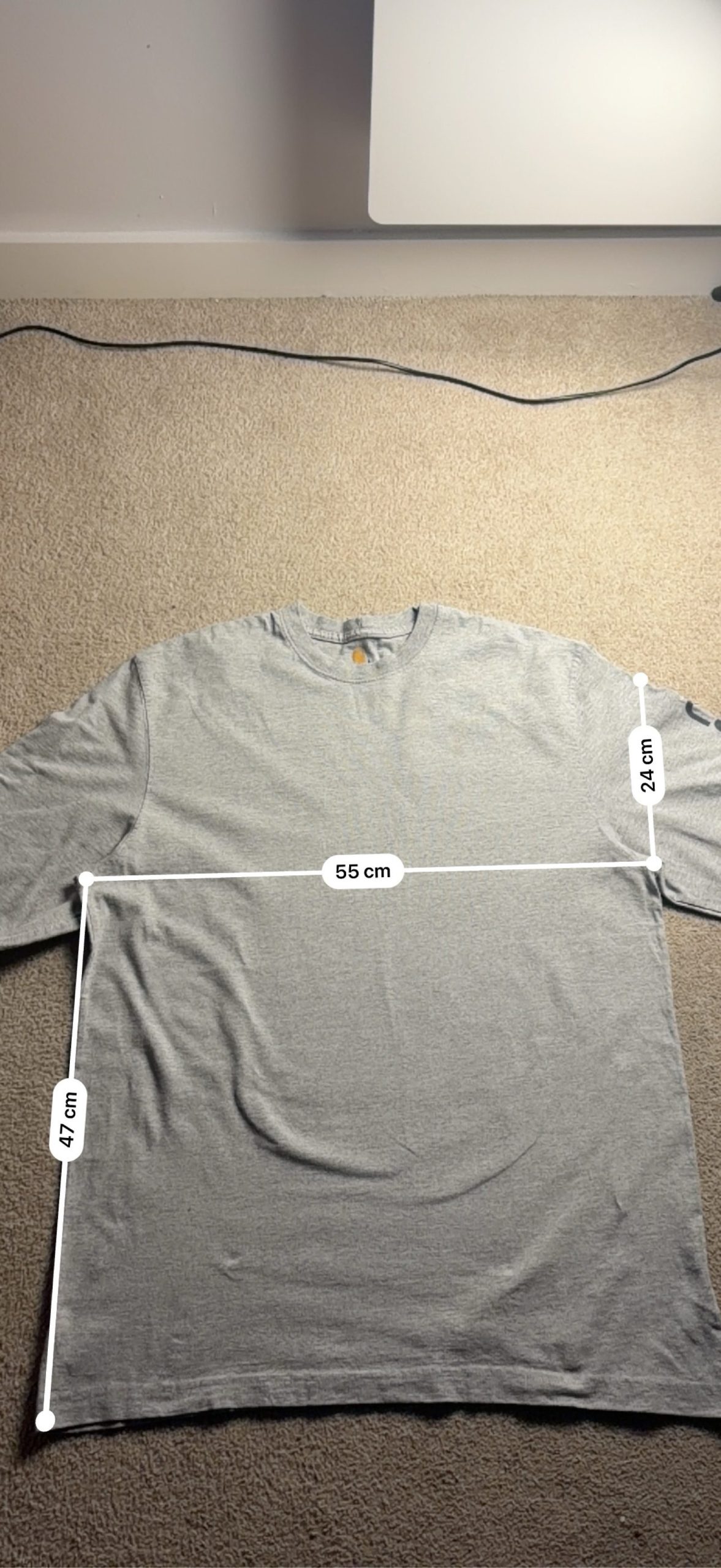 Carhartt Grey Long Sleeve Graphic Logo T-Shirt Large image 4