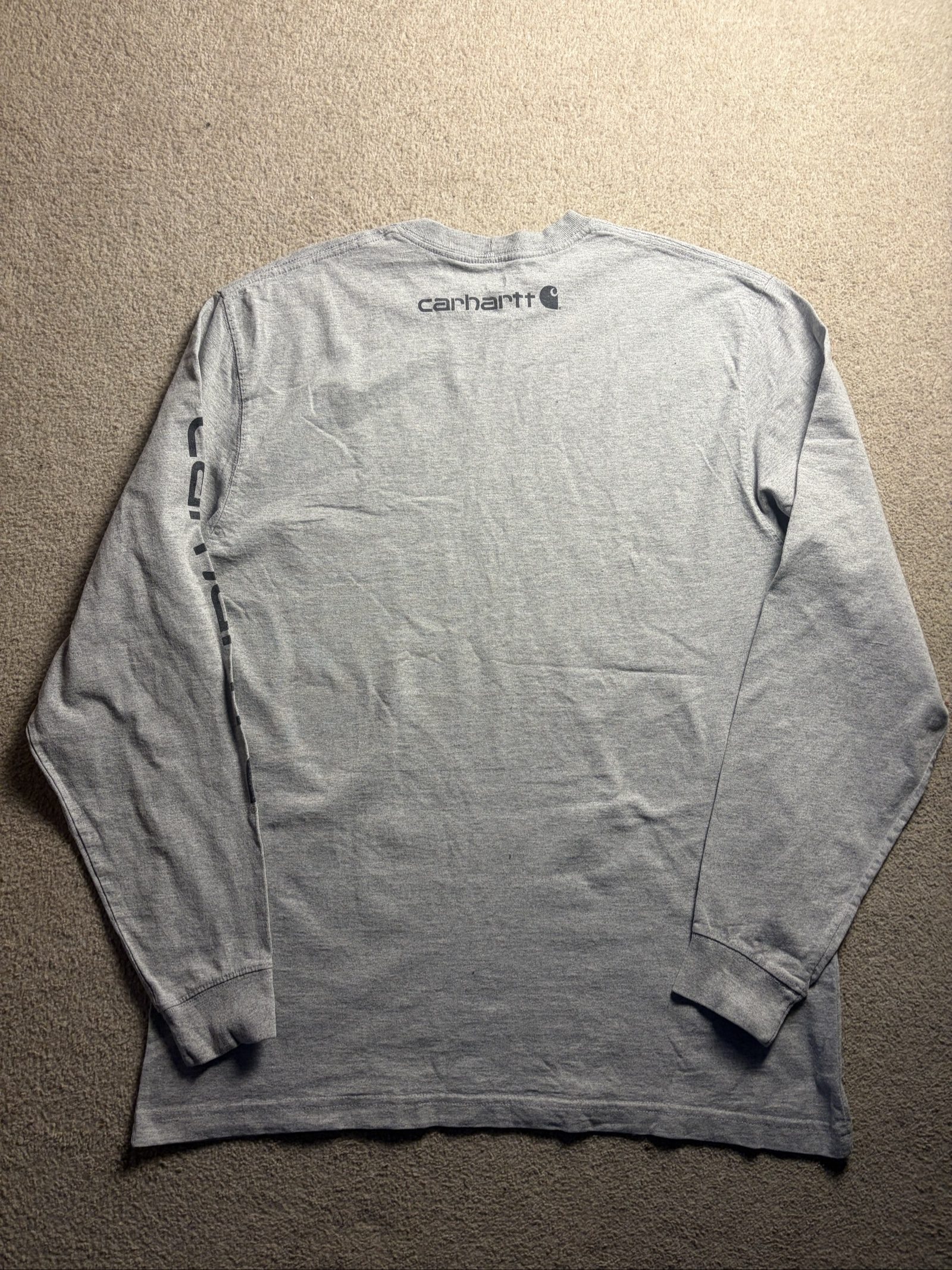 Carhartt Grey Long Sleeve Graphic Logo T-Shirt Large image 5