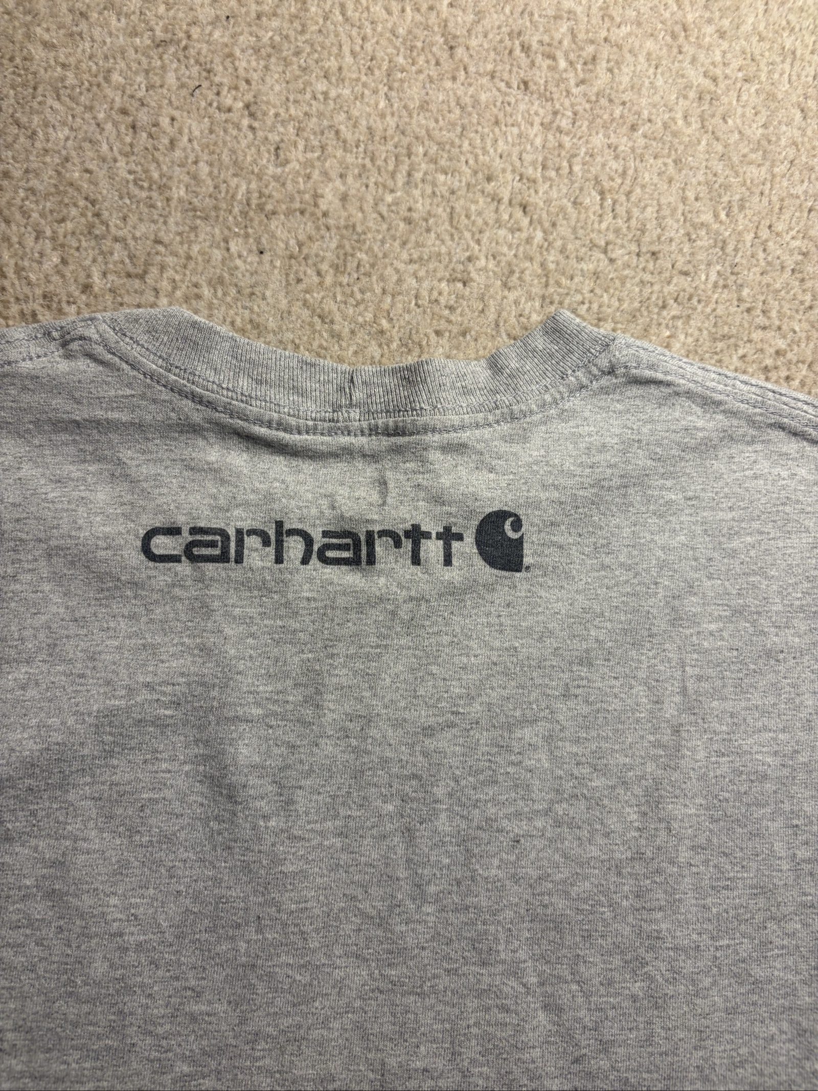 Carhartt Grey Long Sleeve Graphic Logo T-Shirt Large image 6