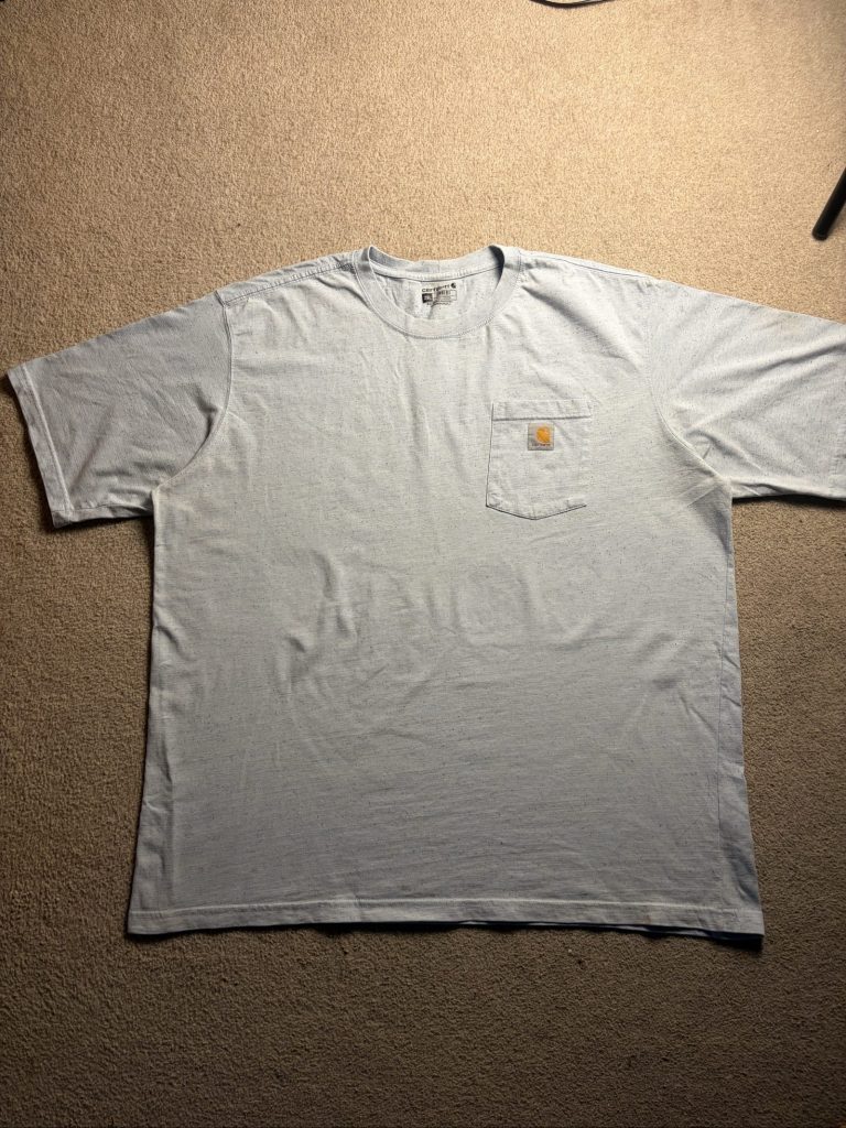 Carhartt Light Grey Speckled Pocket T-Shirt 2XL Loose Fit