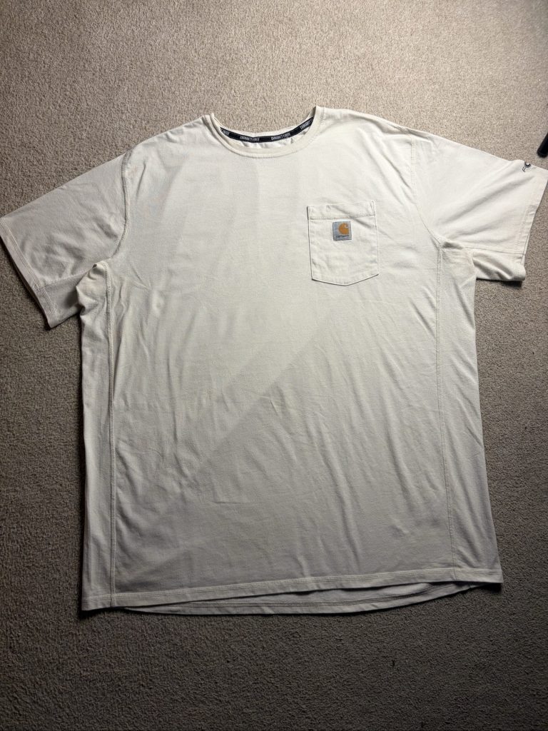 Carhartt Men's White Relaxed Fit Cotton Polyester T-Shirt 2XL Tall