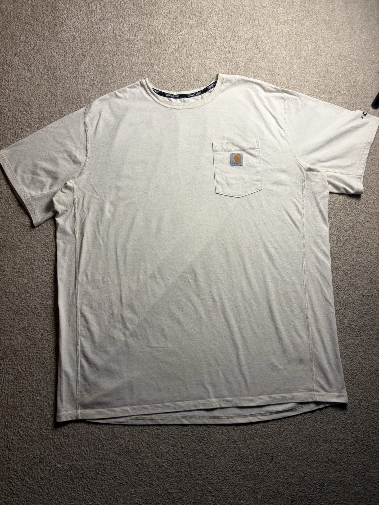 Carhartt Men's White Relaxed Fit Cotton Polyester T-Shirt 2XL Tall
