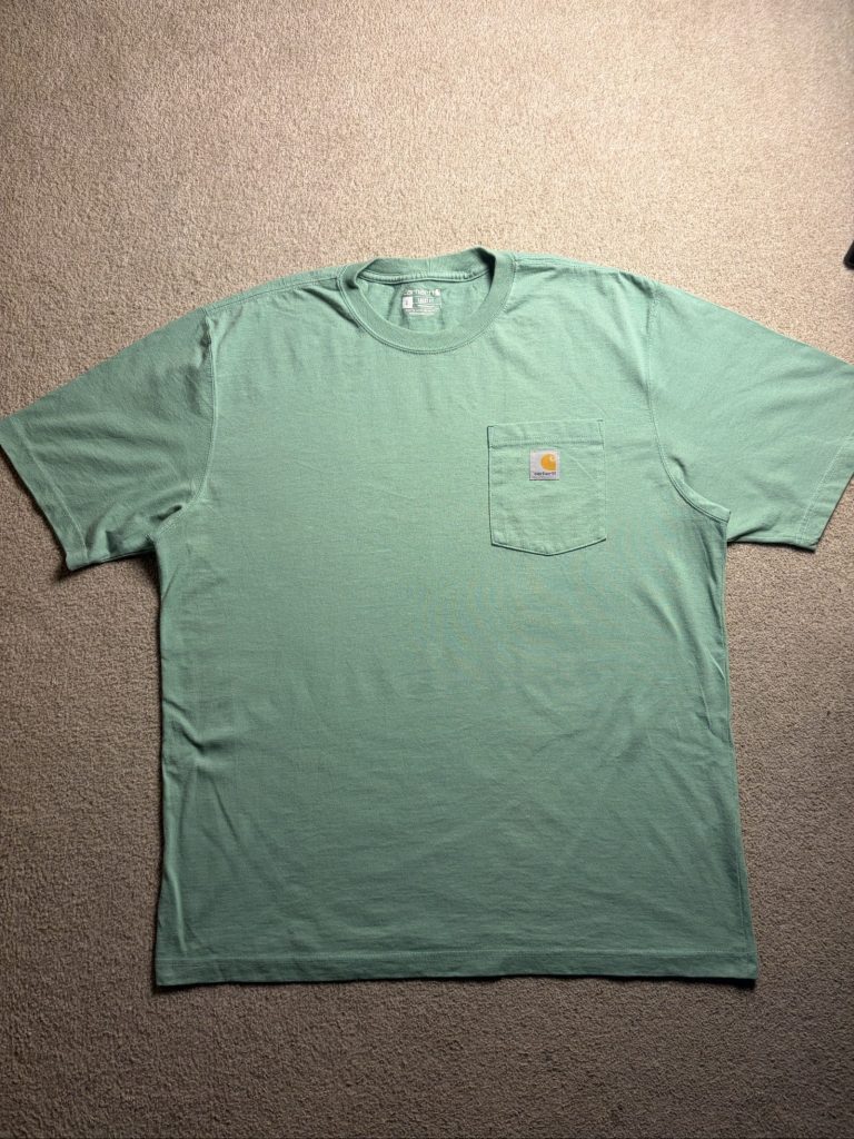 Carhartt Green Loose Fit Pocket T-Shirt Large 60% Cotton Polyester