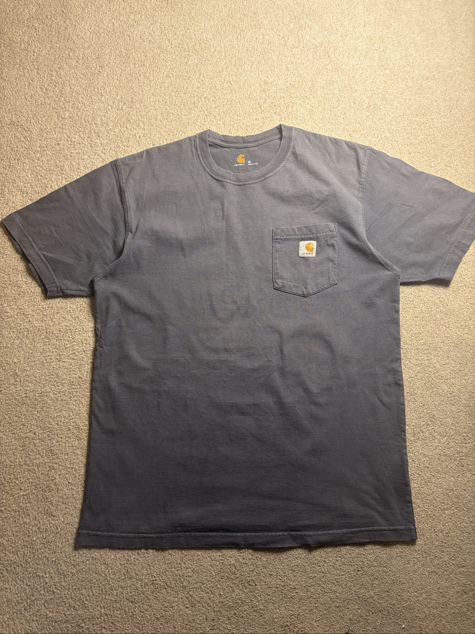 Carhartt Men's Grey Cotton Pocket T-Shirt Medium