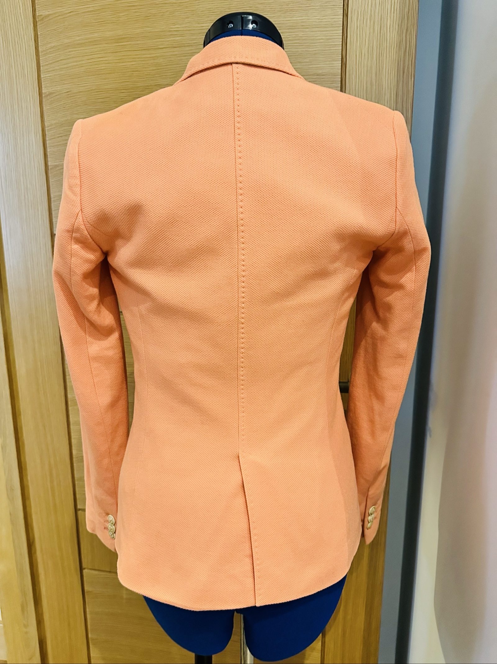 Masimo Dutti Excellent Peach Women's Small Cotton Blazer