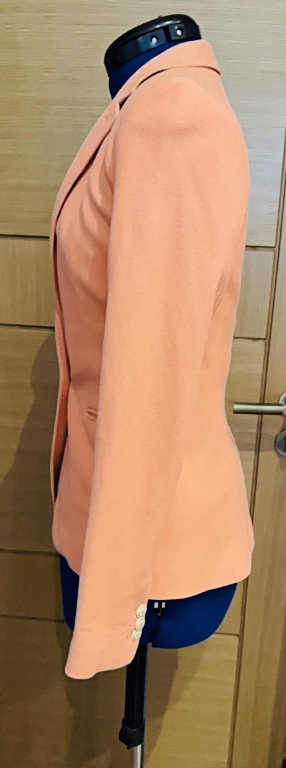 Masimo Dutti Excellent Peach Women's Small Cotton Blazer image 5