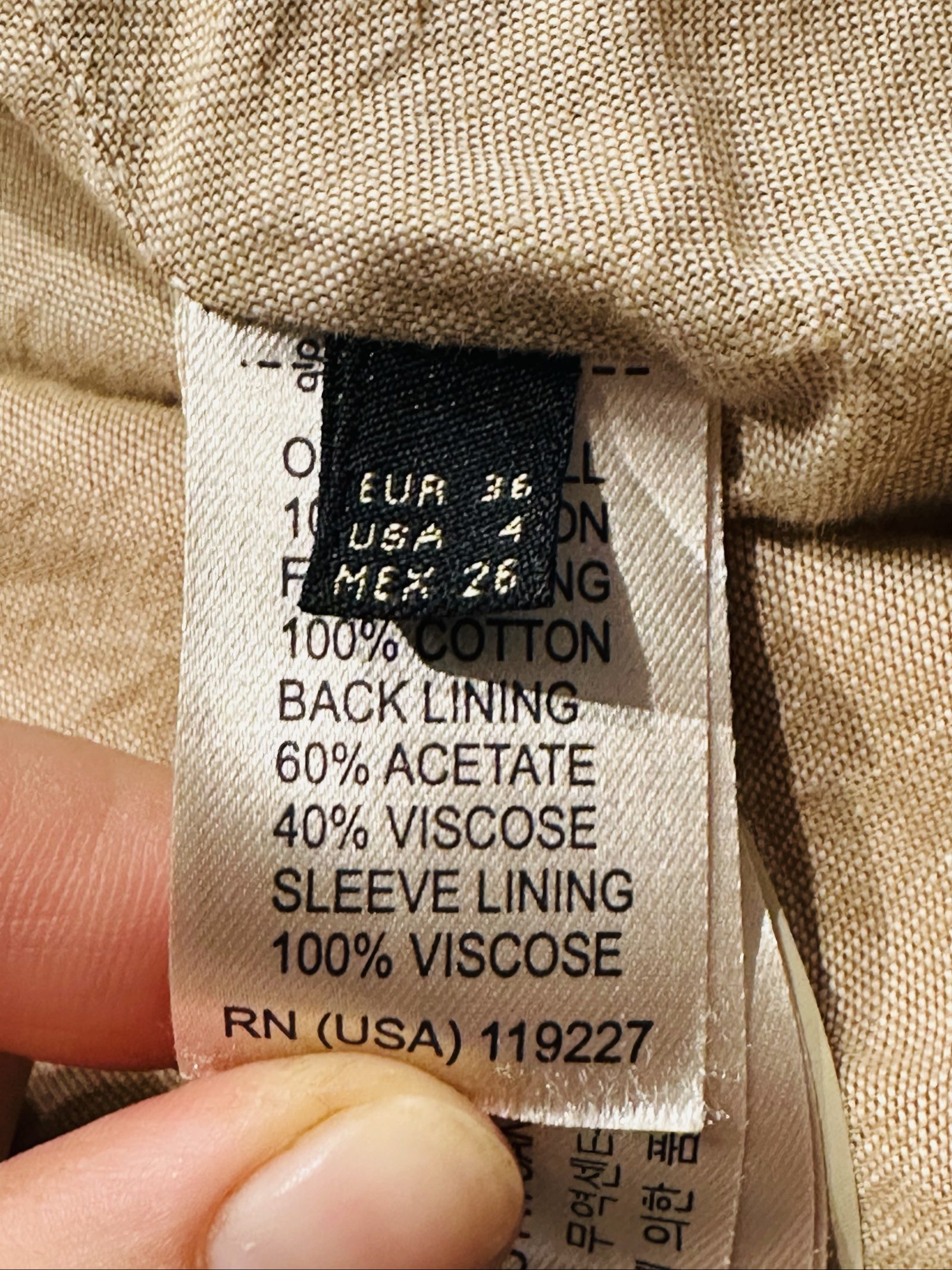 Masimo Dutti Excellent Peach Women's Small Cotton Blazer image 10