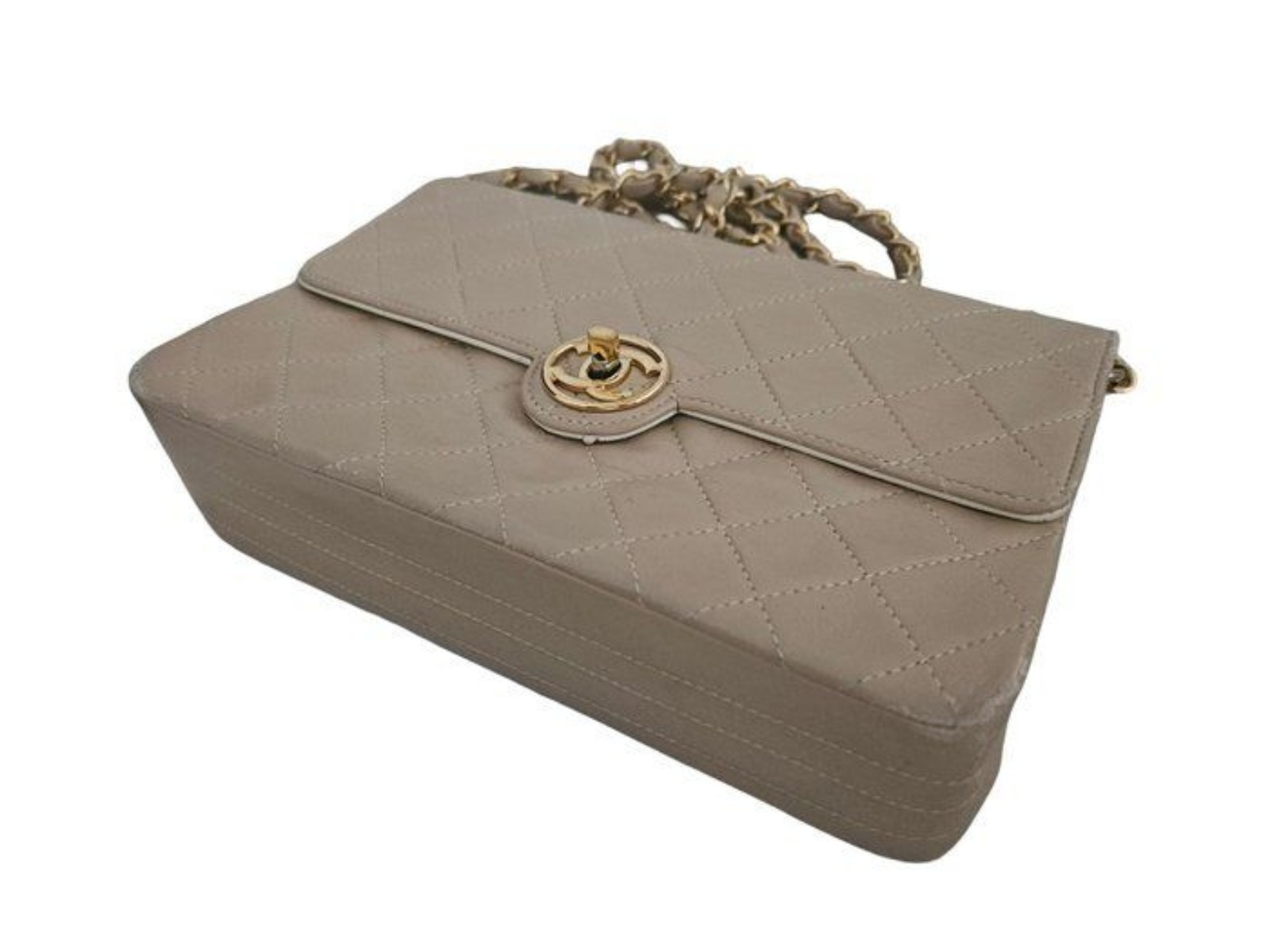 Chanel Beige Quilted Leather Flap Bag Medium image 6