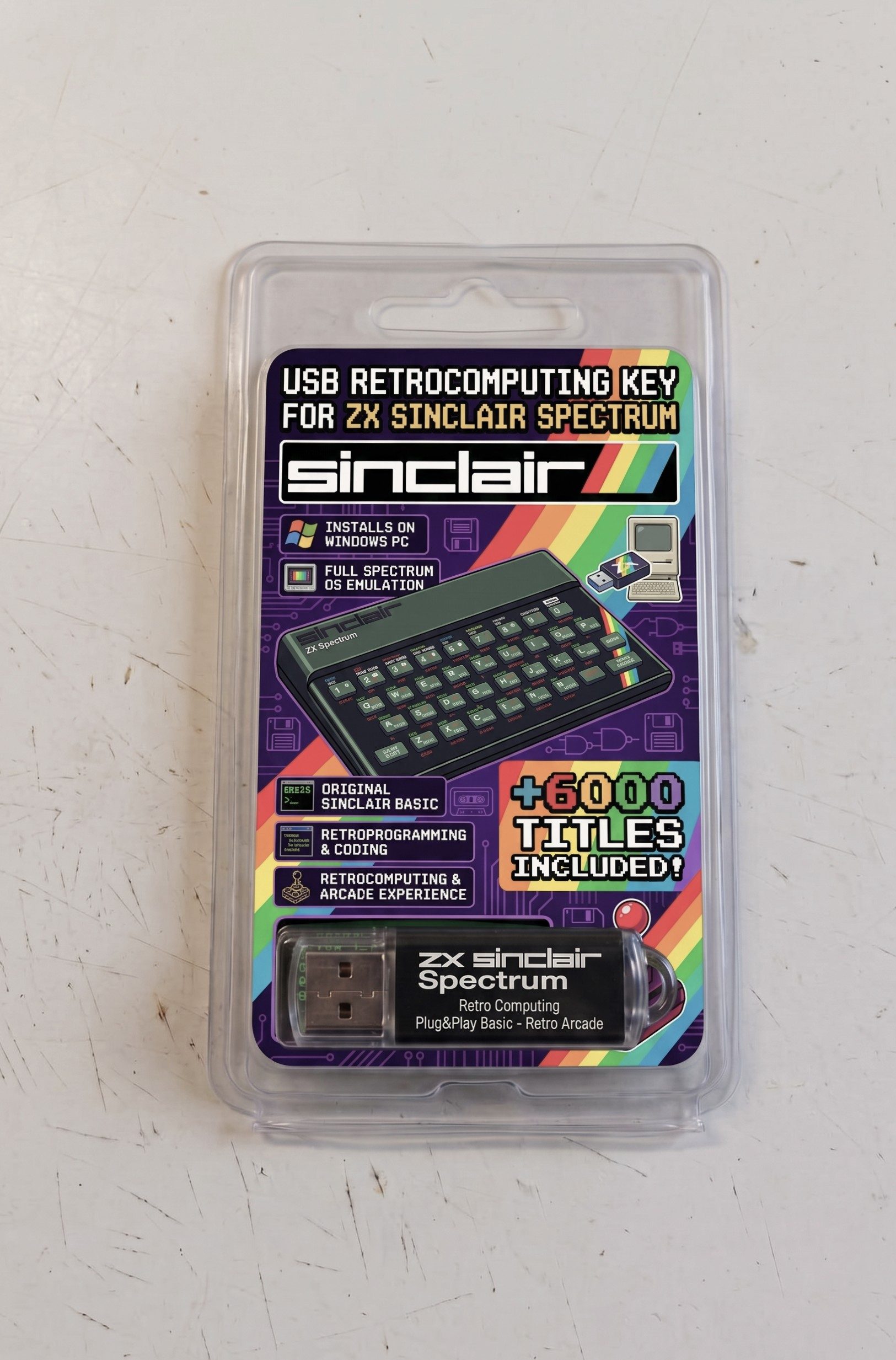 ZX Sinclair Spectrum USB Retrocomputing Key with 6000 Titles image 2