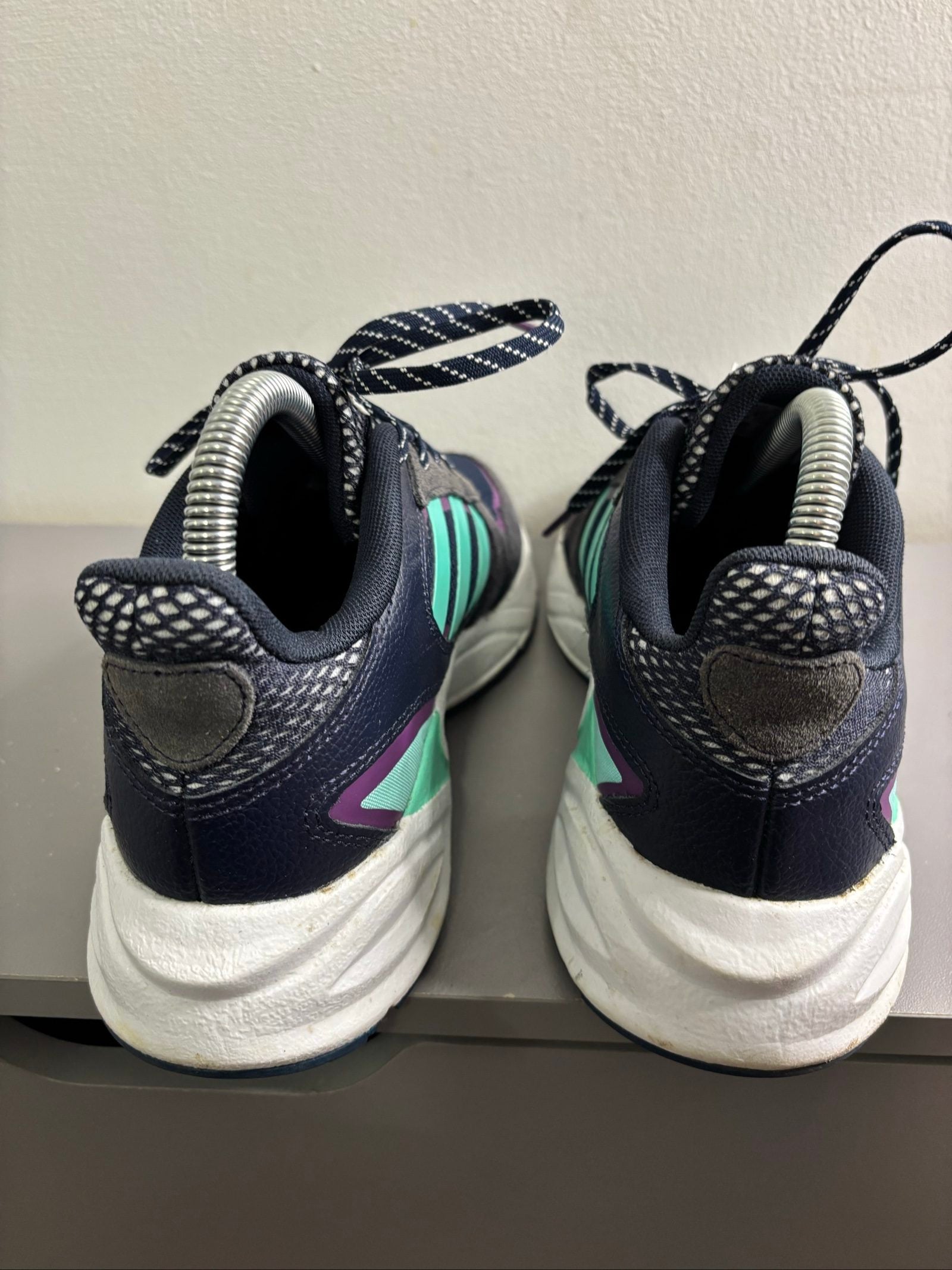 Adidas Navy, Grey & Purple Sneakers UK 4.5 image 5