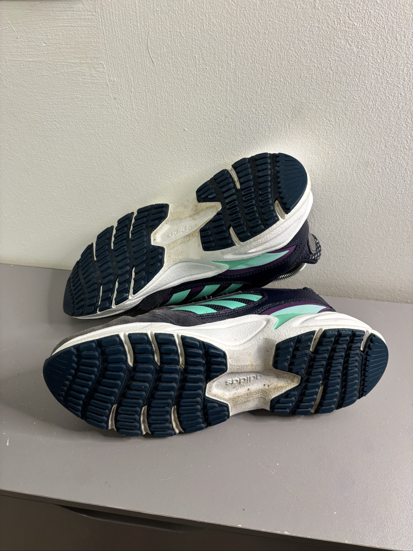 Adidas Navy, Grey & Purple Sneakers UK 4.5 image 6
