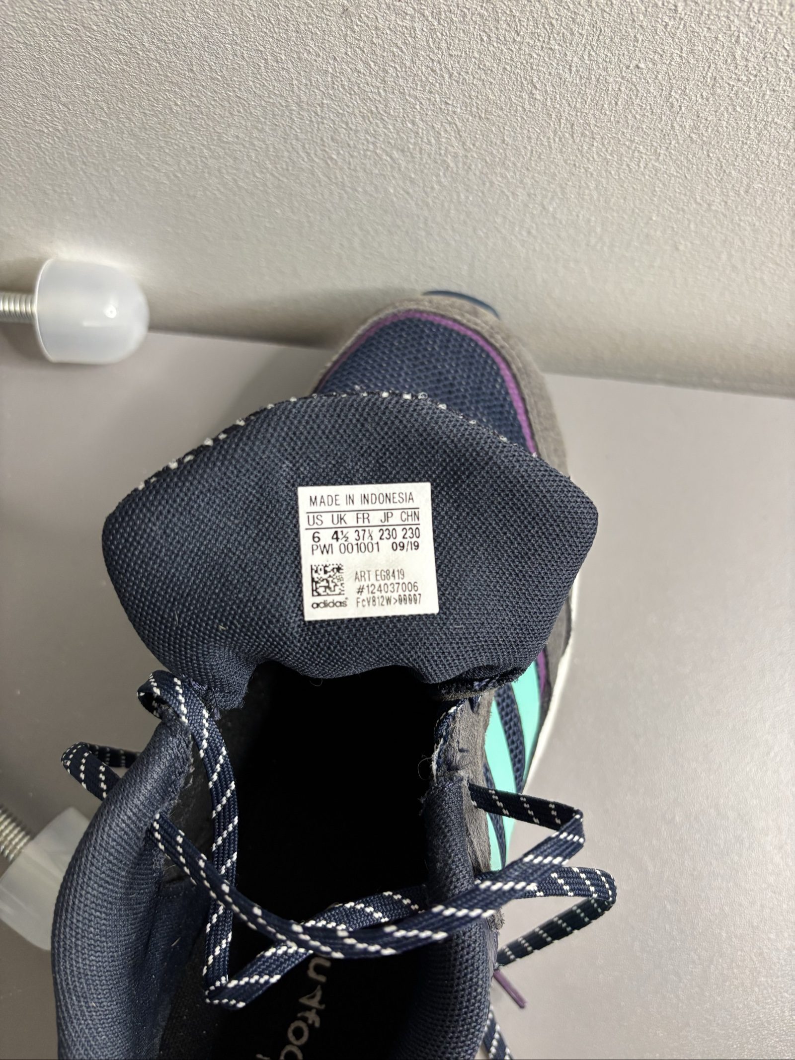 Adidas Navy, Grey & Purple Sneakers UK 4.5 image 7