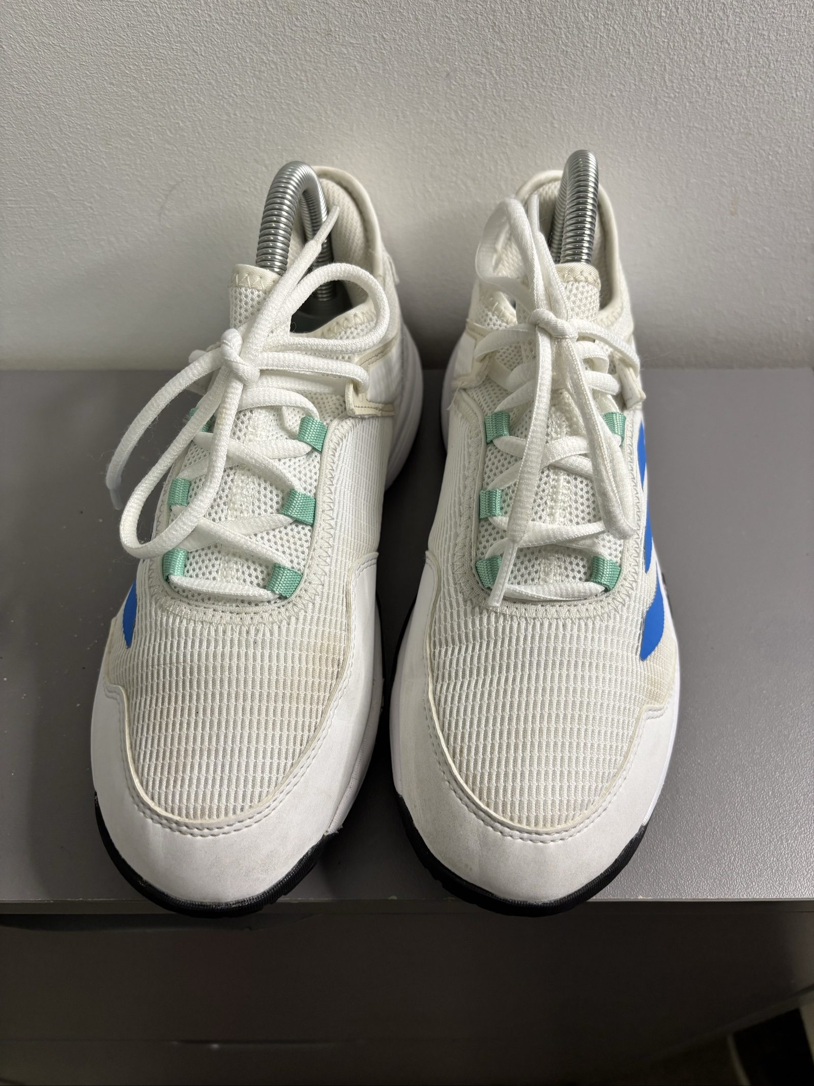 Adidas White & Blue Adizero Ubersonic Trainers UK 4.5 image 4