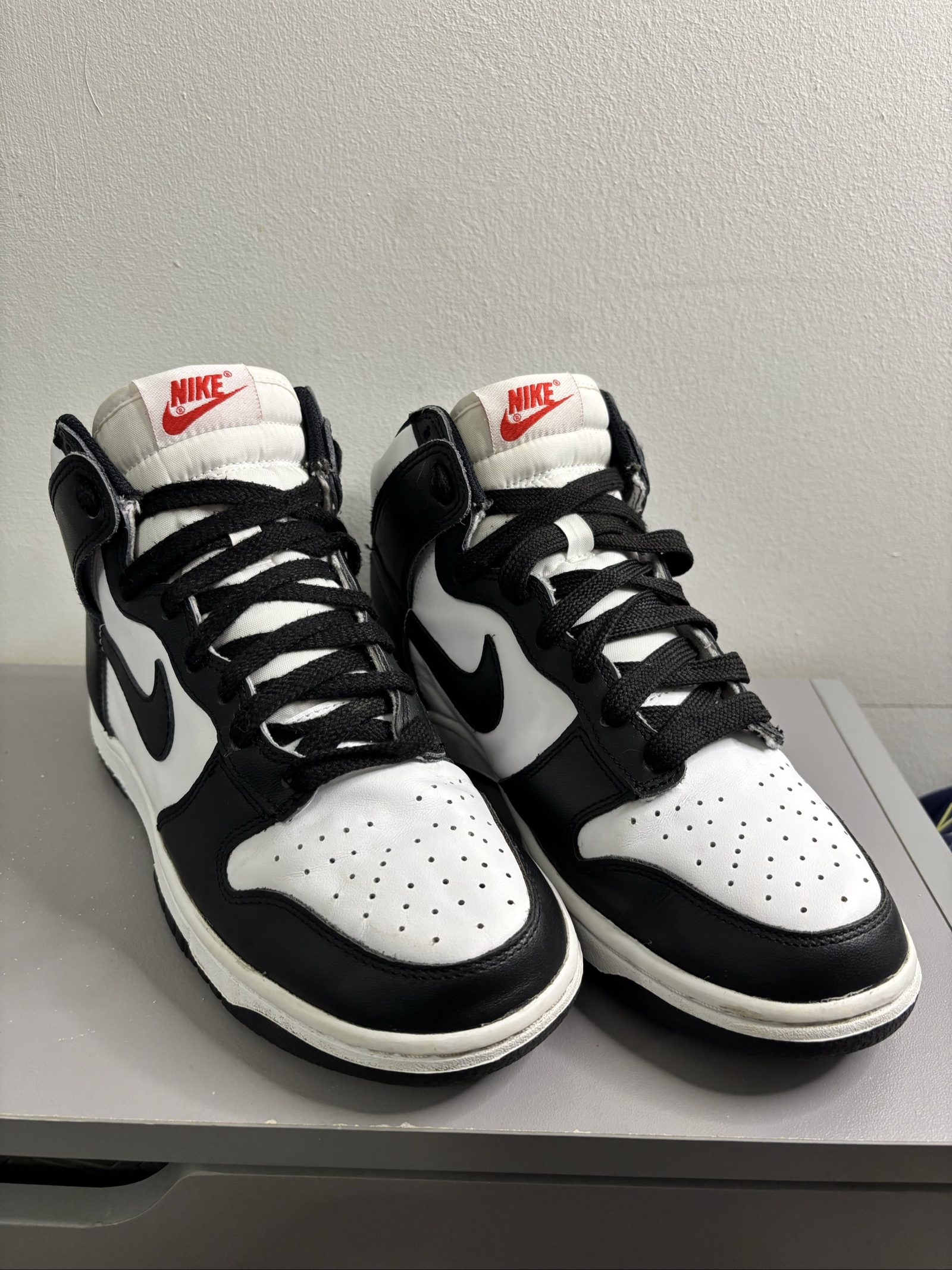 Nike Black & White Dunk High UK 4.5