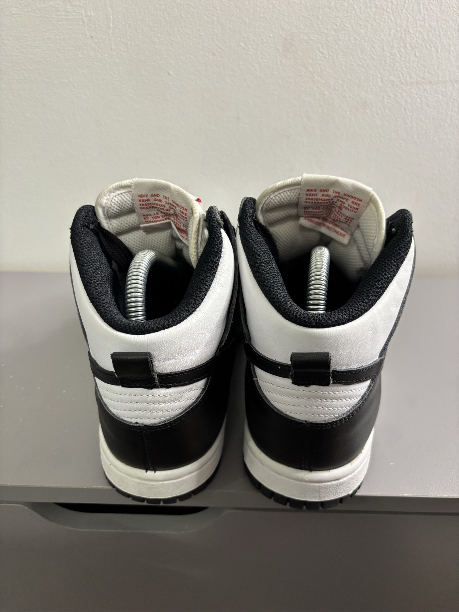 Nike Black & White Dunk High UK 4.5 image 4