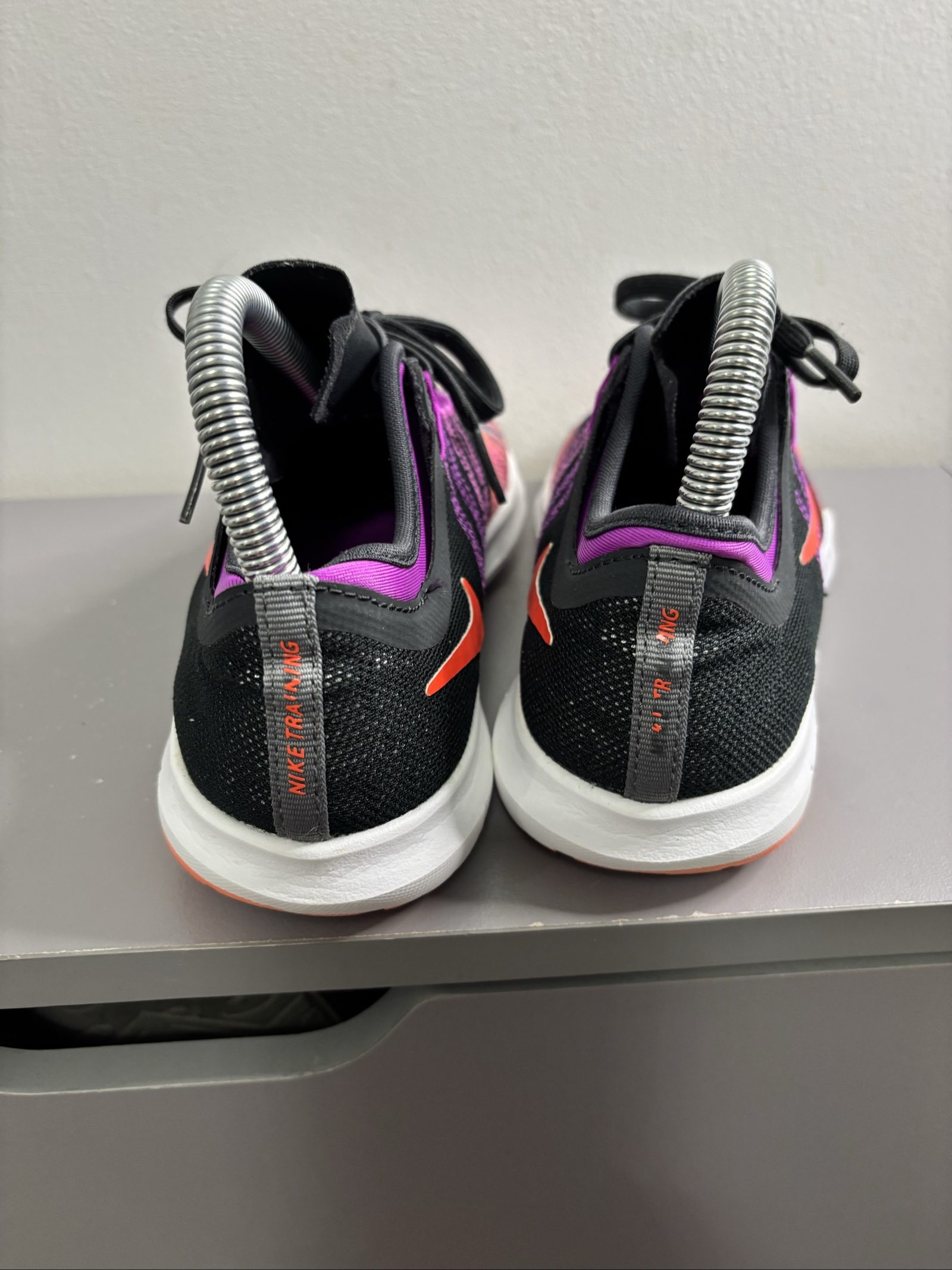 Nike Black, Orange & Purple Flex Adapt Training Shoes Uk3 image 4