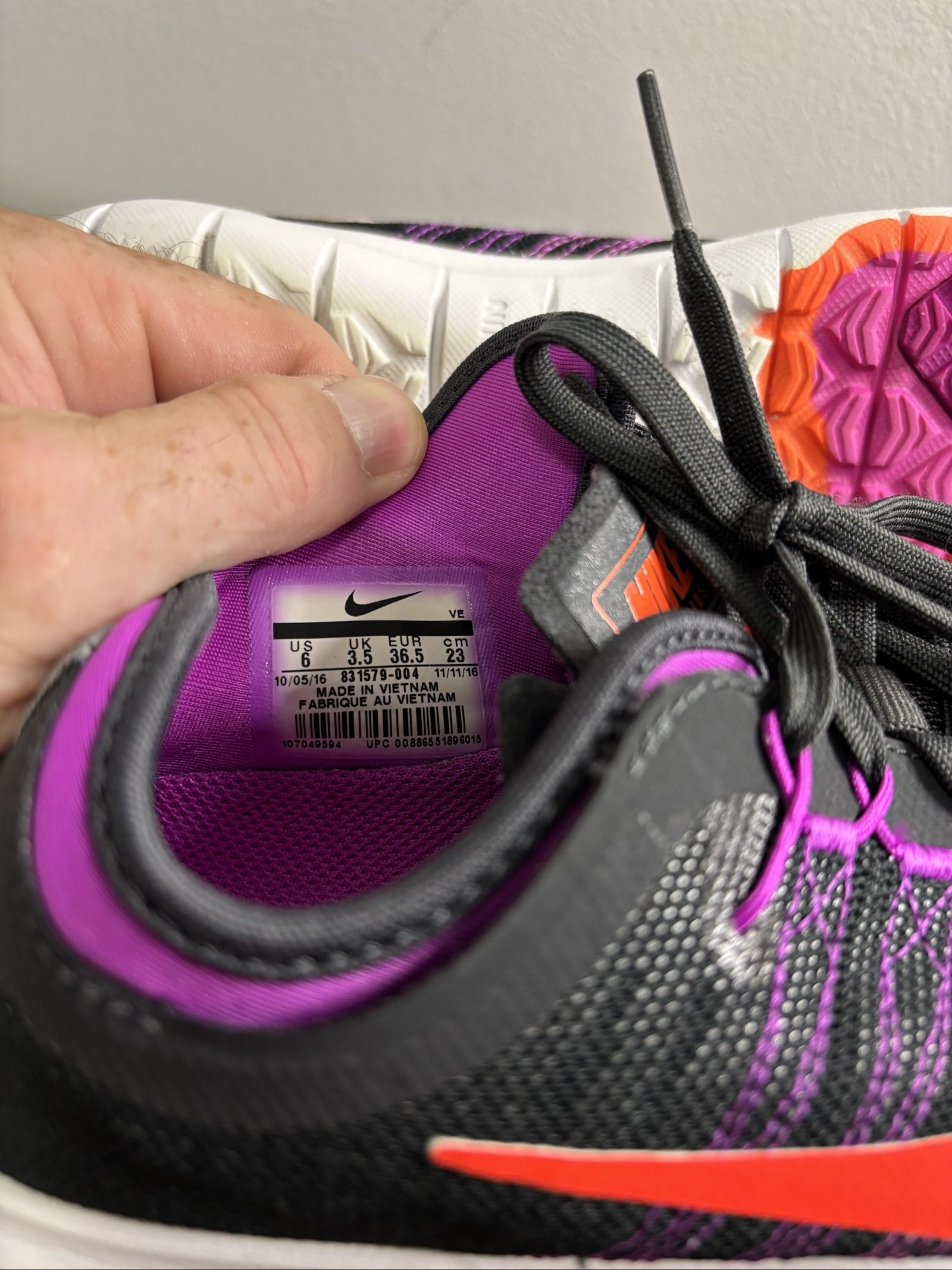 Nike Black, Orange & Purple Flex Adapt Training Shoes Uk3 image 6