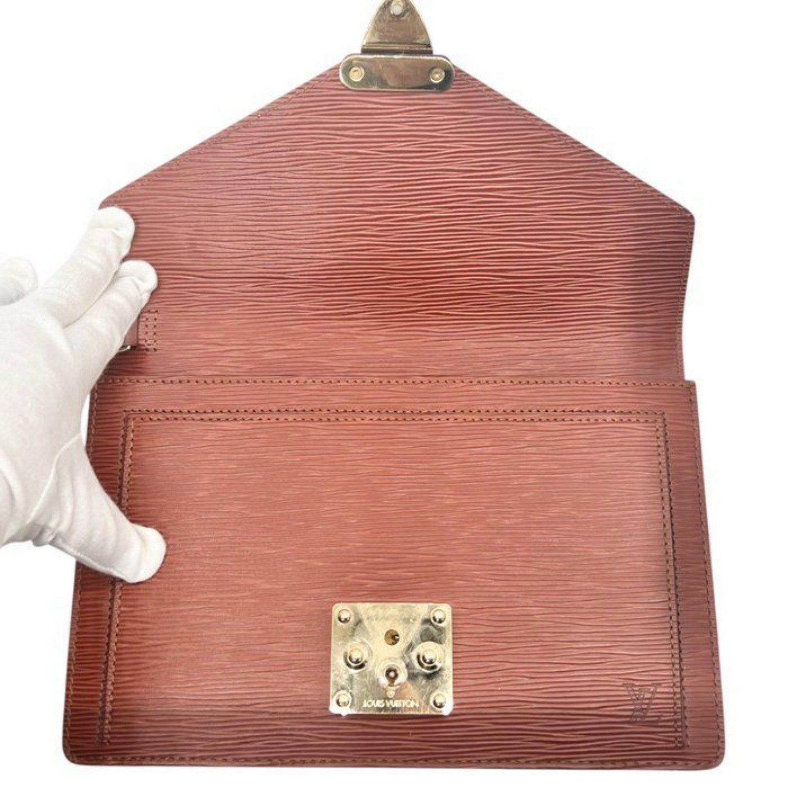 Louis Vuitton Dragonne Serie Brown Epi Leather Pochette Bag unisex image 7