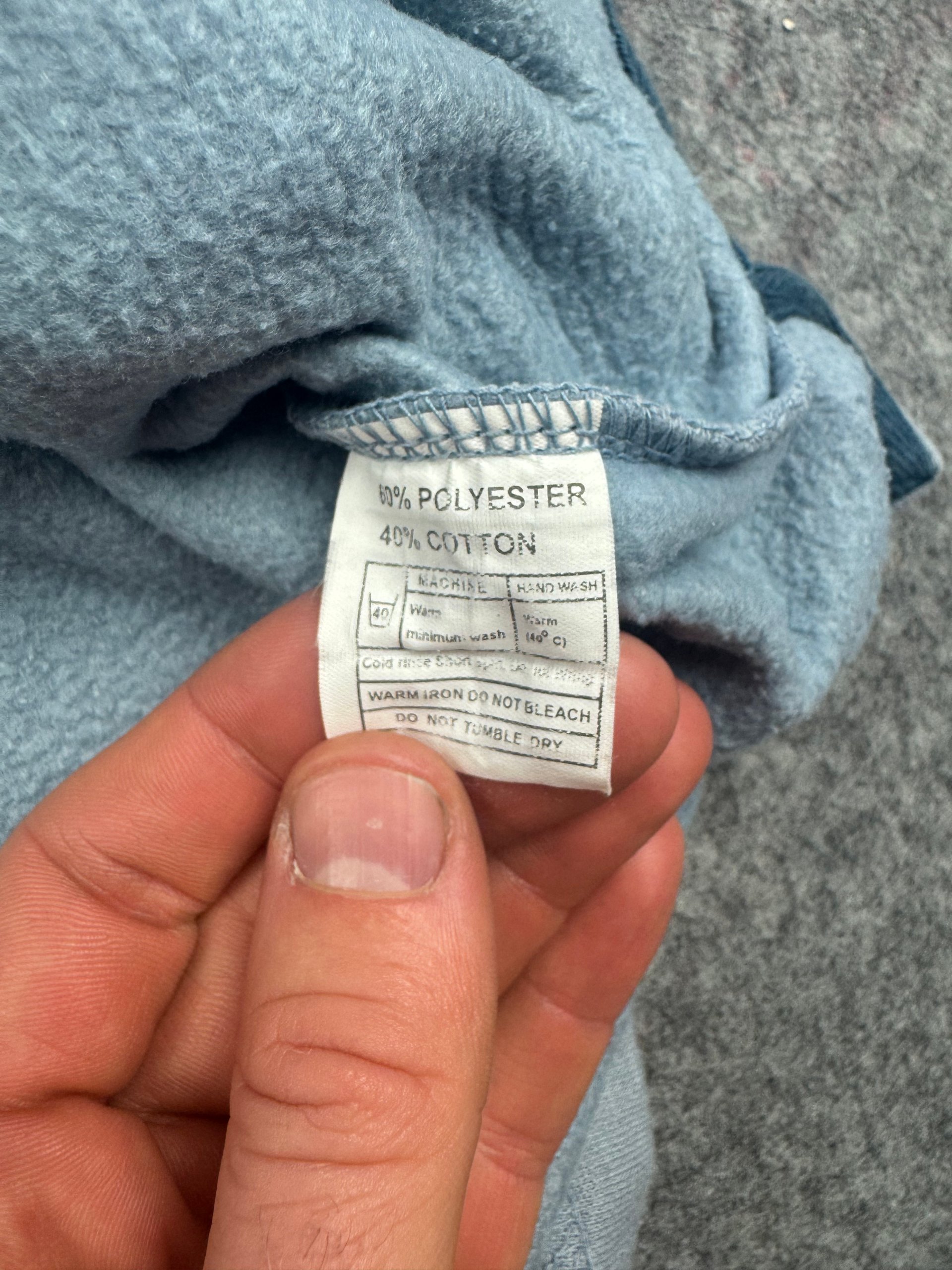 Vintage late 90's Lee Cooper Teal & Light Grey V‑Neck Sweatshirt Men’s M Colourblock image 4