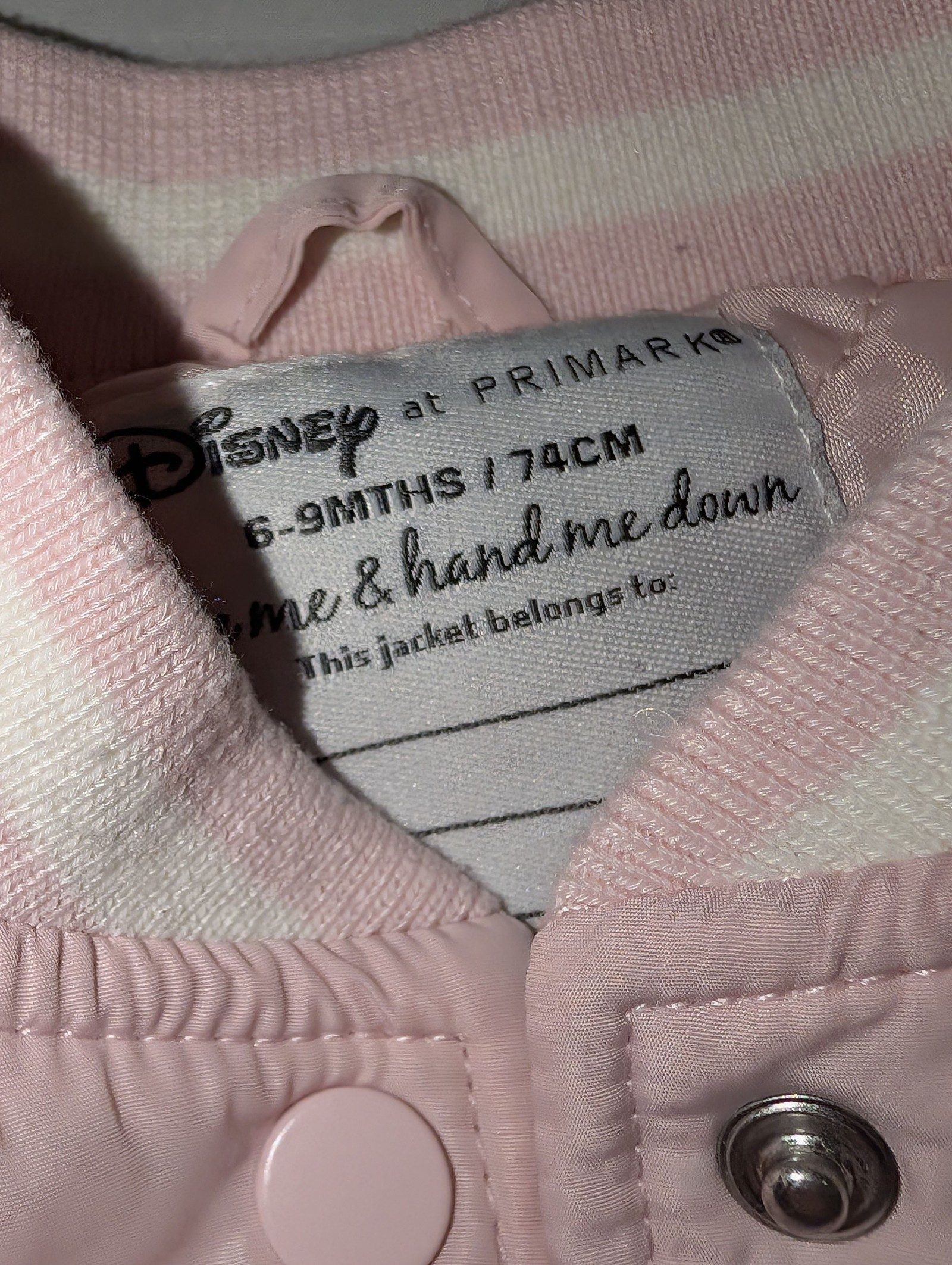 Disney Pink & White Baby Minnie Mouse Jacket 6-9 Months image 2
