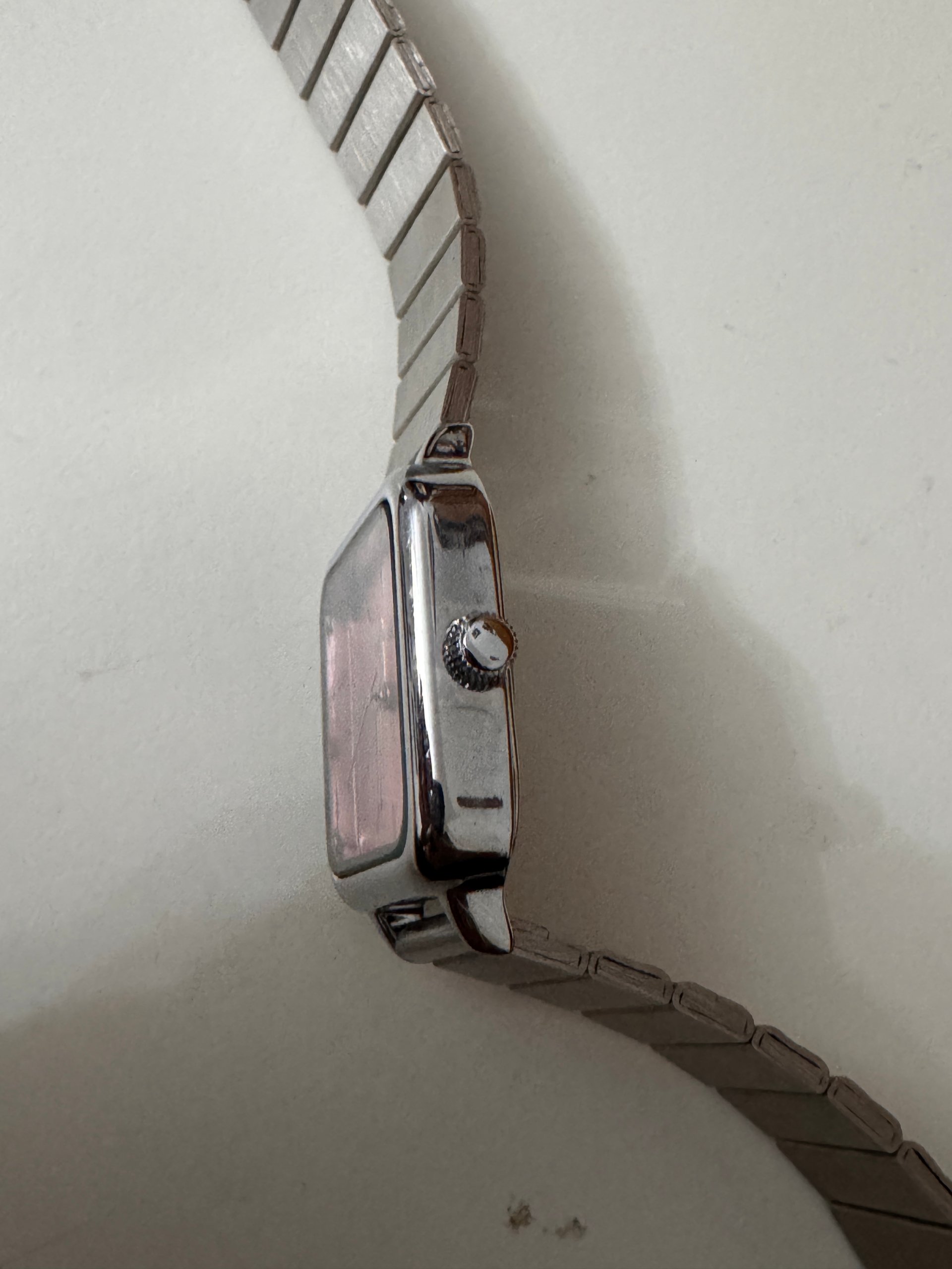 July Sky Silver Metal Pink Face Unisex Watch image 7