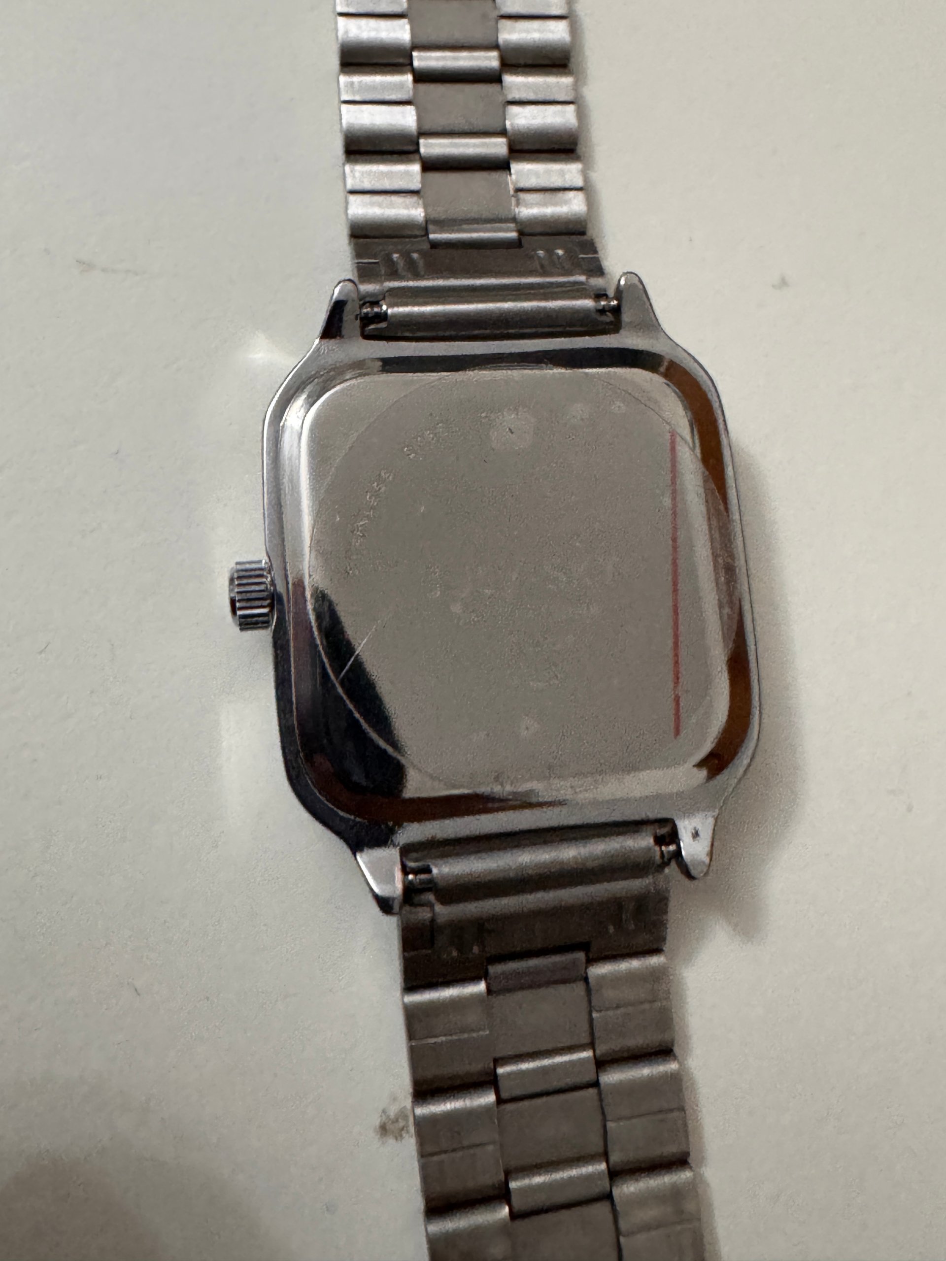 July Sky Silver Metal Pink Face Unisex Watch image 10