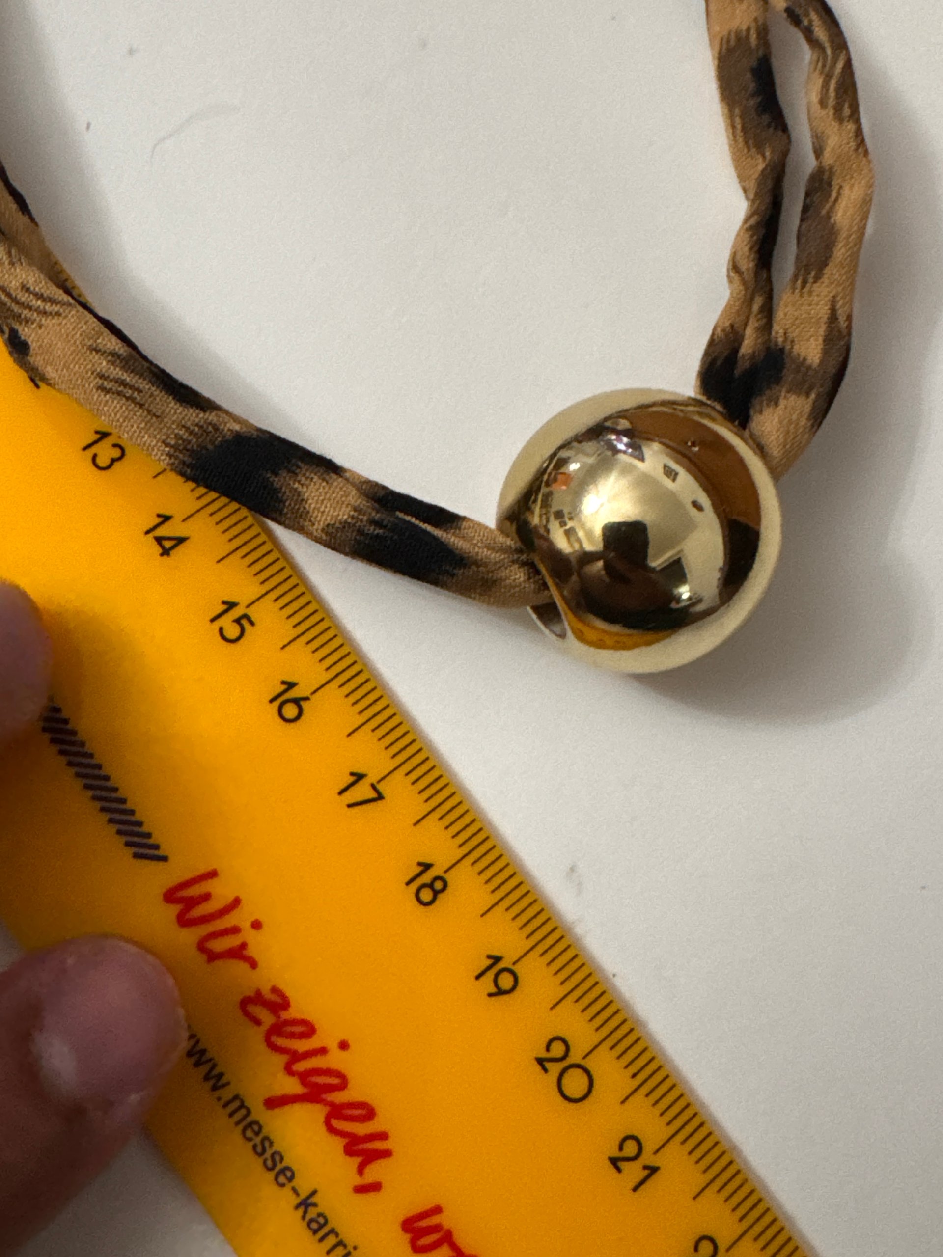 Leopard Print & Gold Tone Fabric Pendant Necklace image 9
