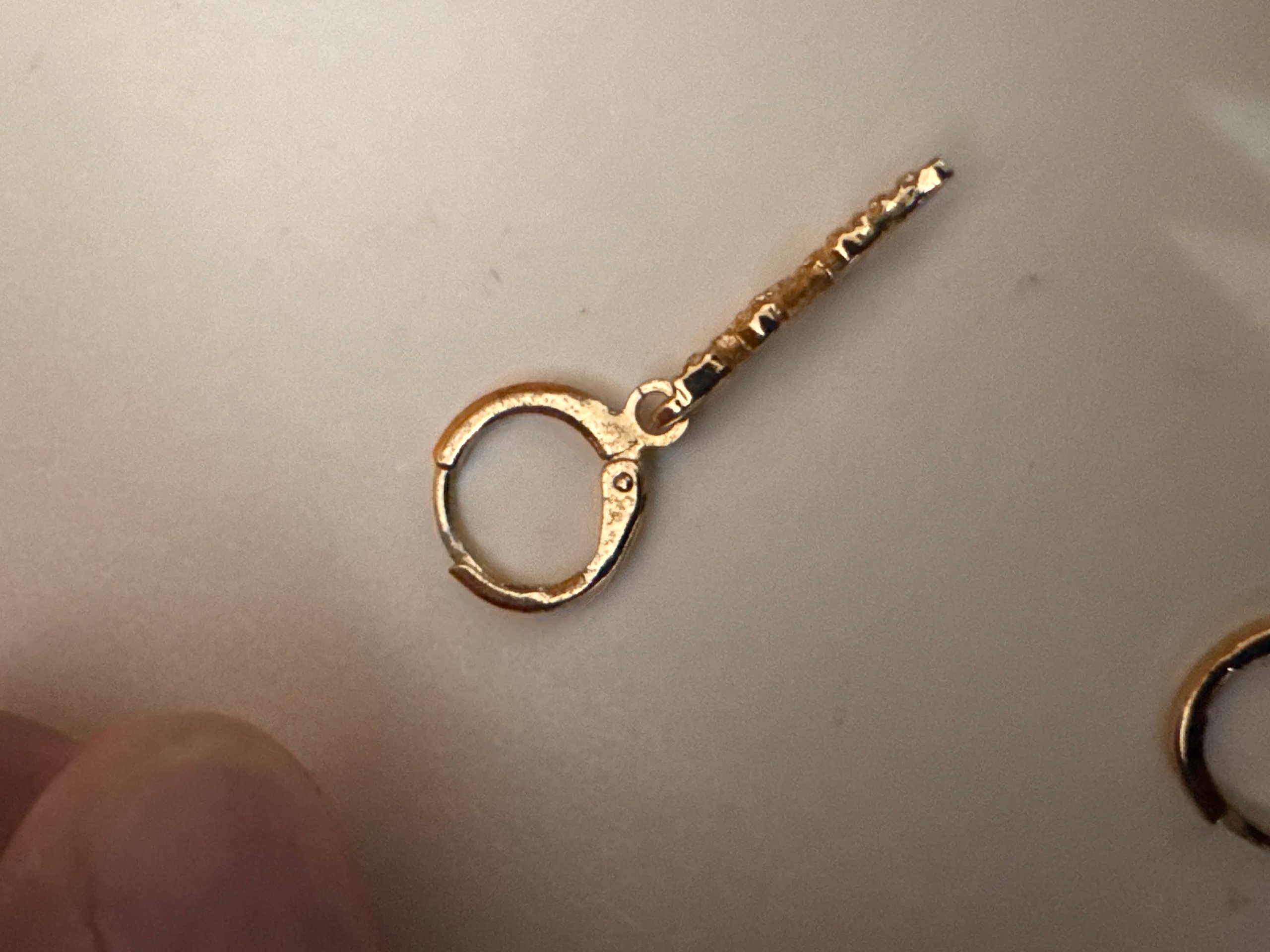 Gold Tone Snake Charm Hoop Earrings image 8