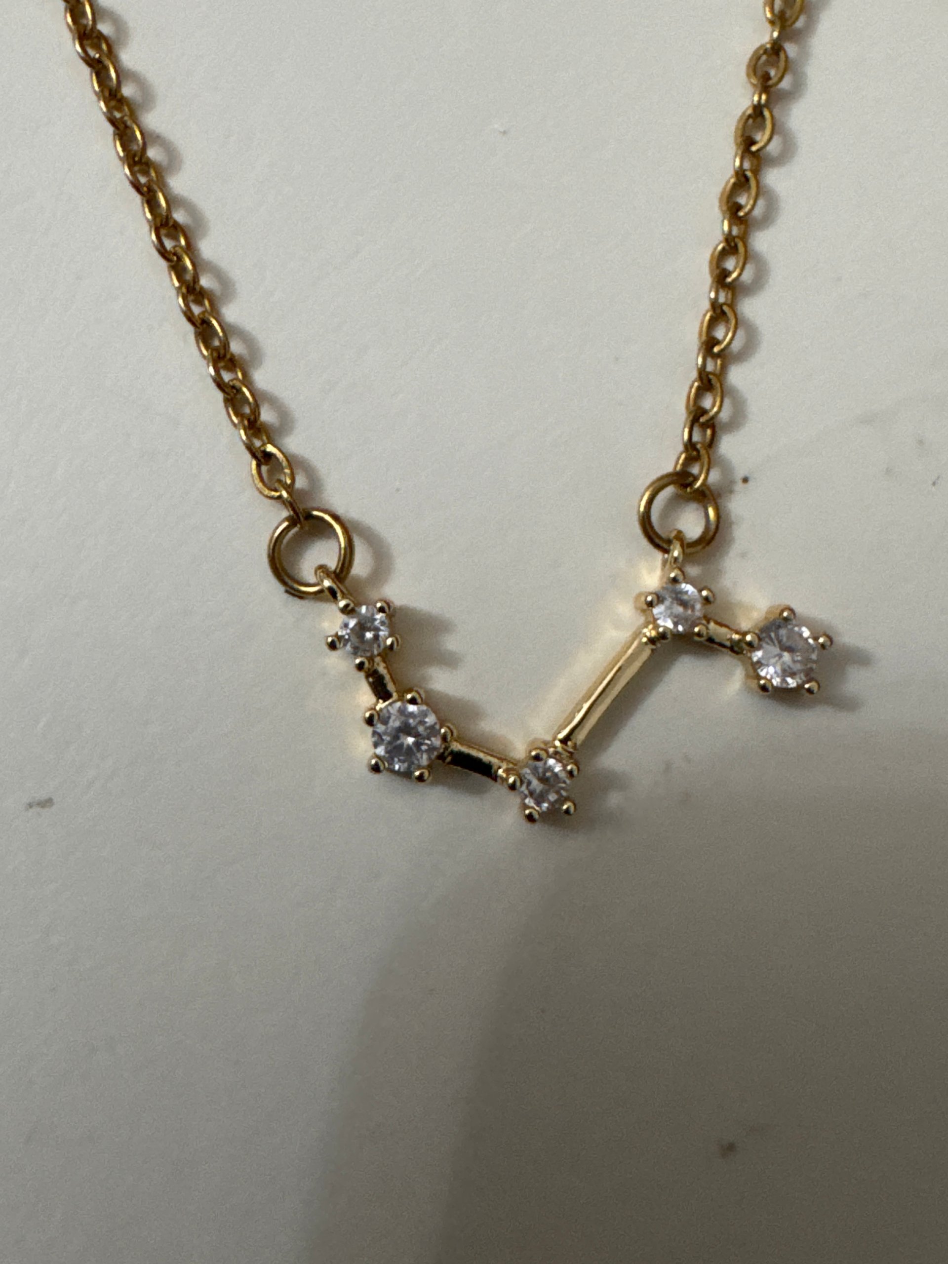 Gold Tone Constellation Pendant Necklace with Clear Stones image 2