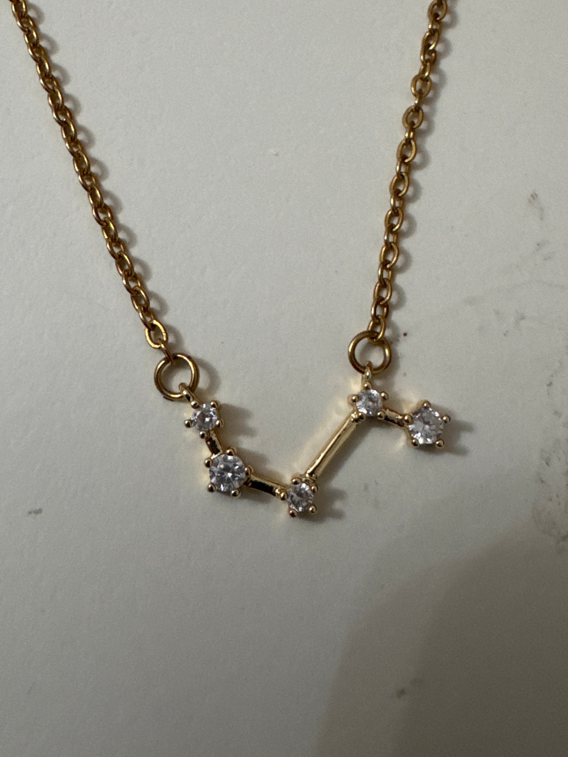Gold Tone Constellation Pendant Necklace with Clear Stones image 3