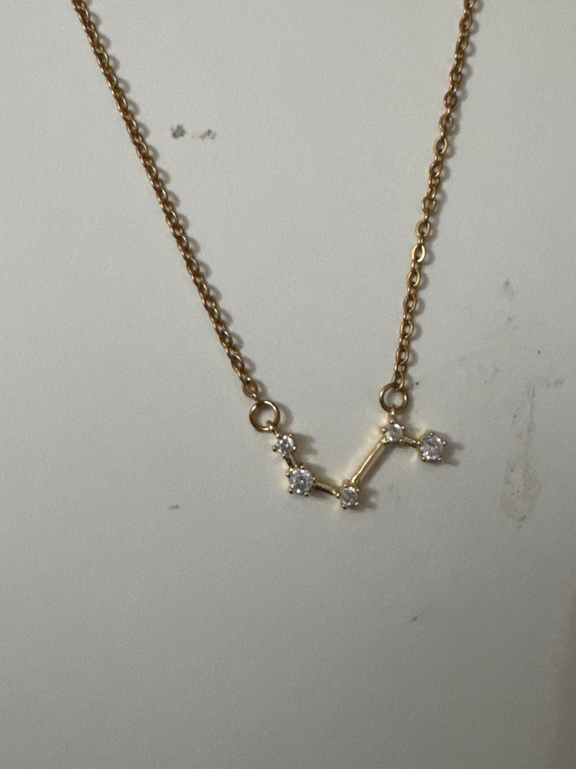 Gold Tone Constellation Pendant Necklace with Clear Stones image 6
