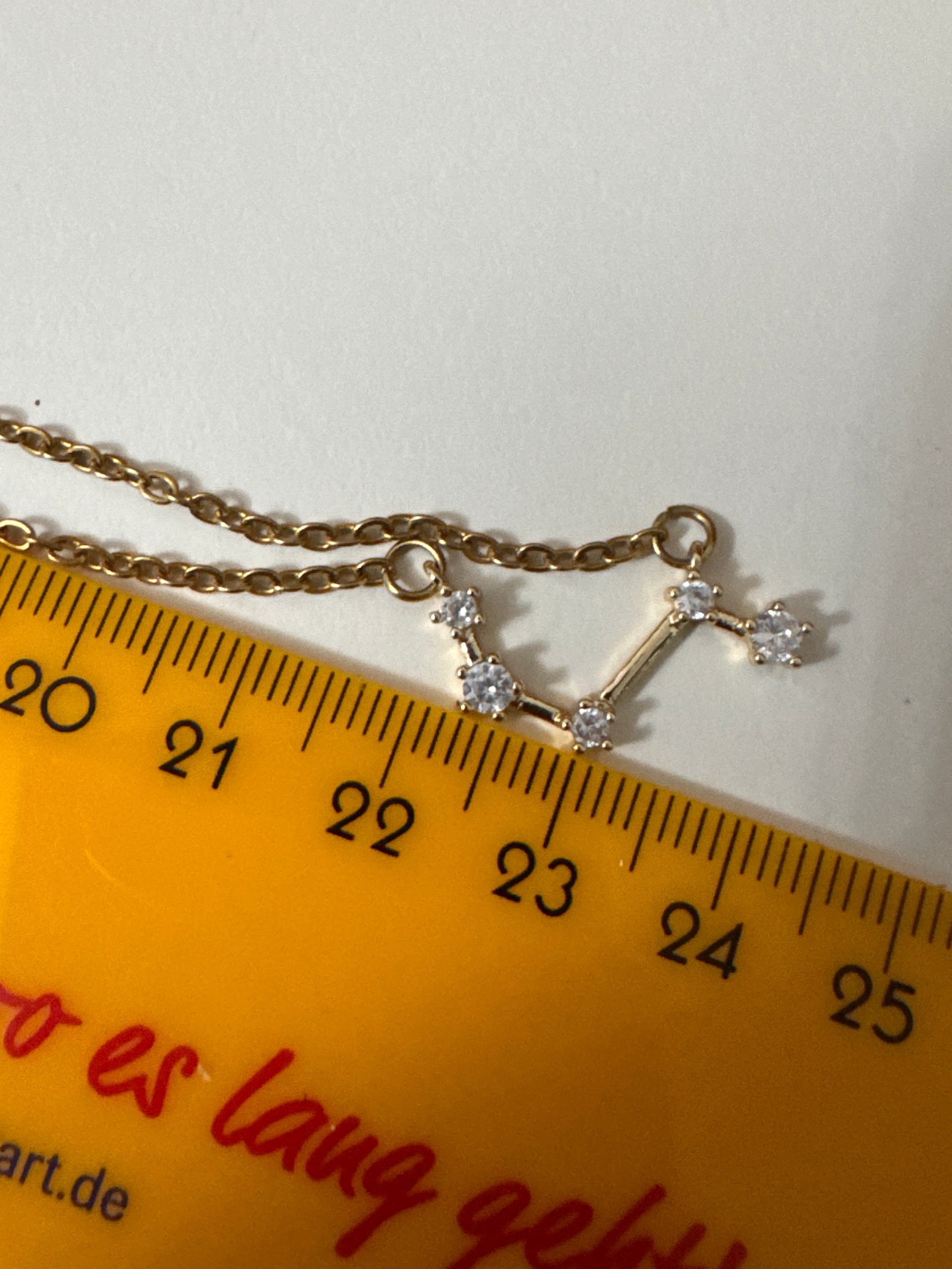 Gold Tone Constellation Pendant Necklace with Clear Stones image 10
