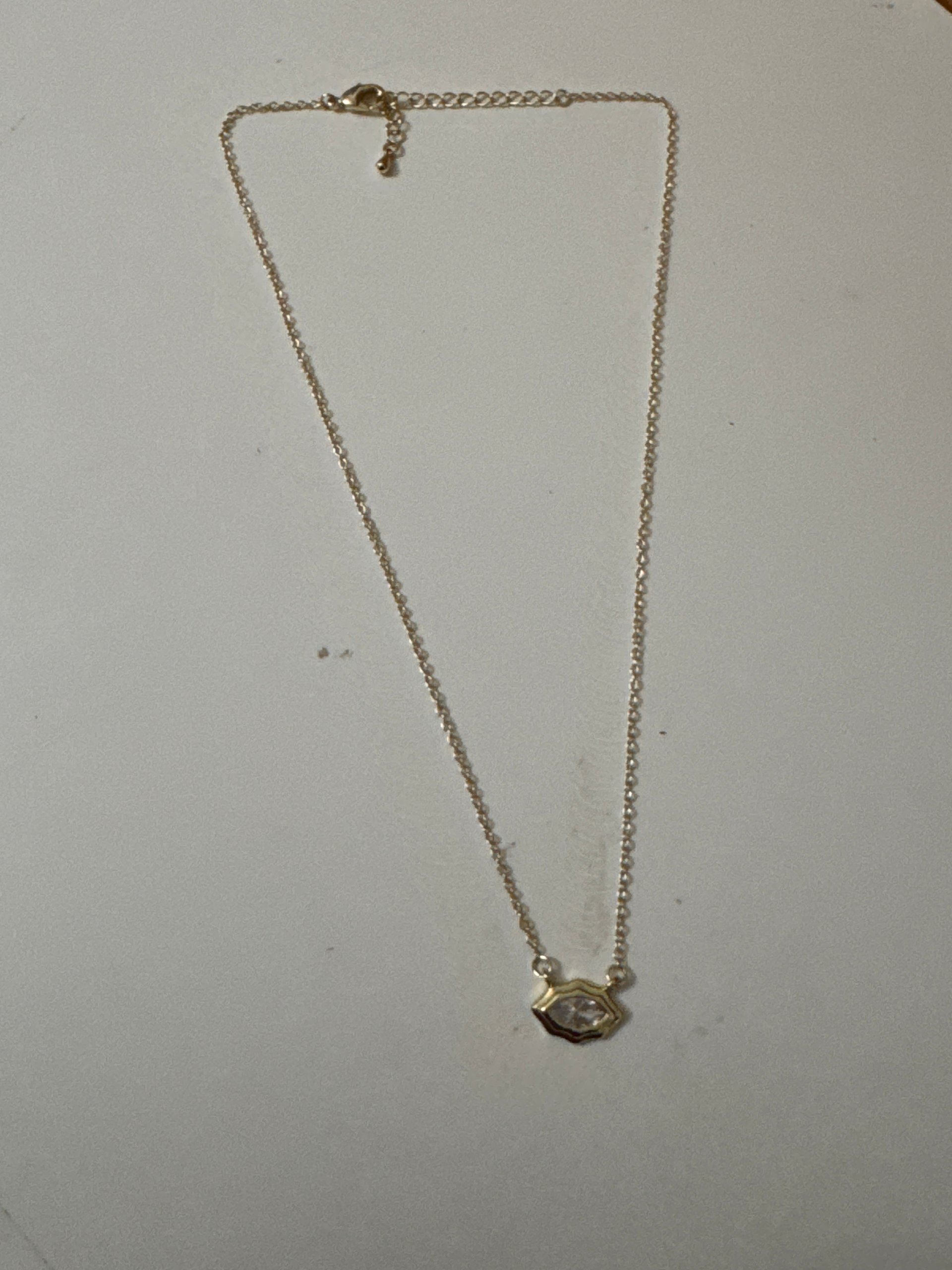 Gold Tone Clear Crystal Pendant Necklace Women image 4