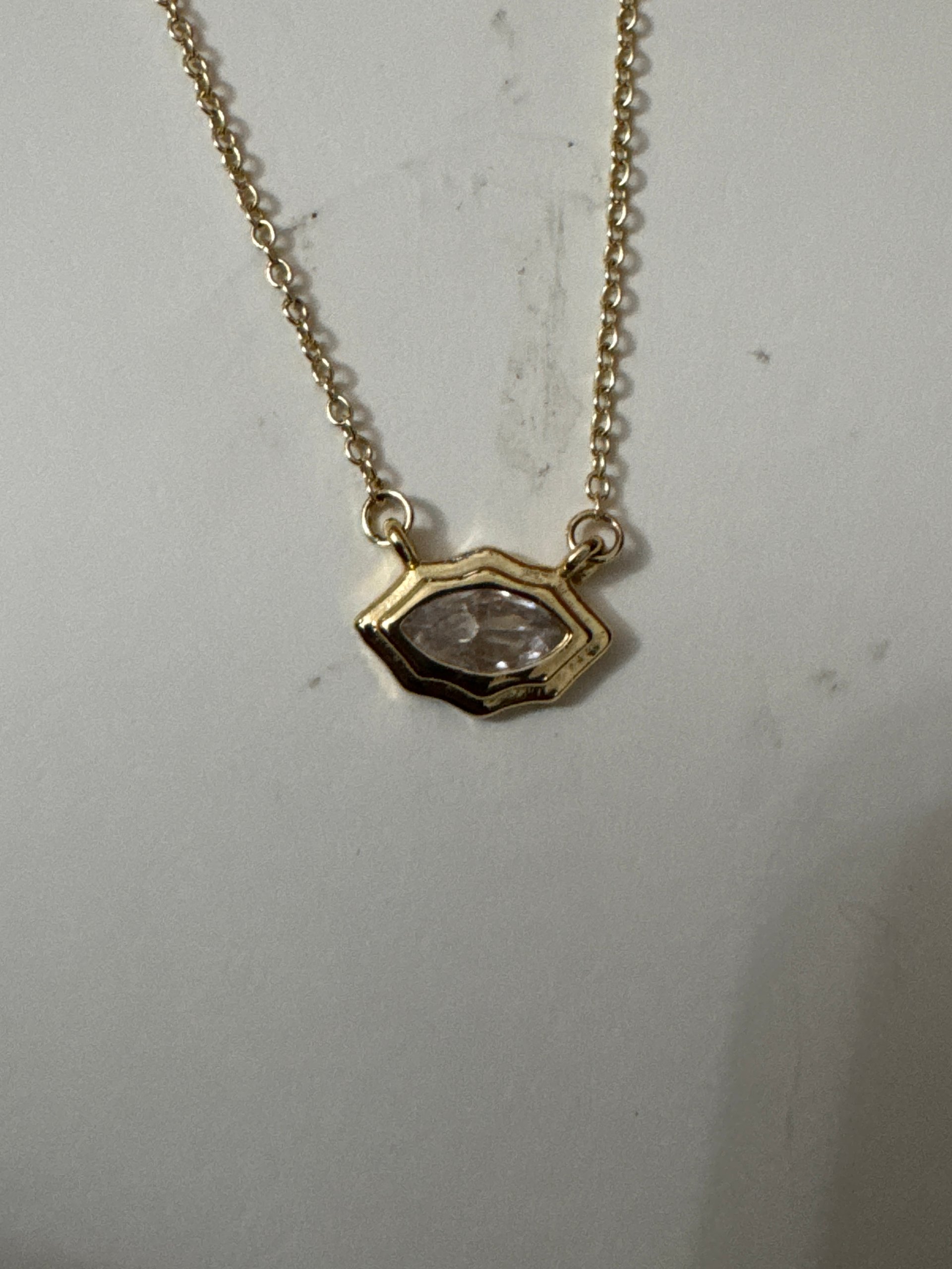 Gold Tone Clear Crystal Pendant Necklace Women image 5