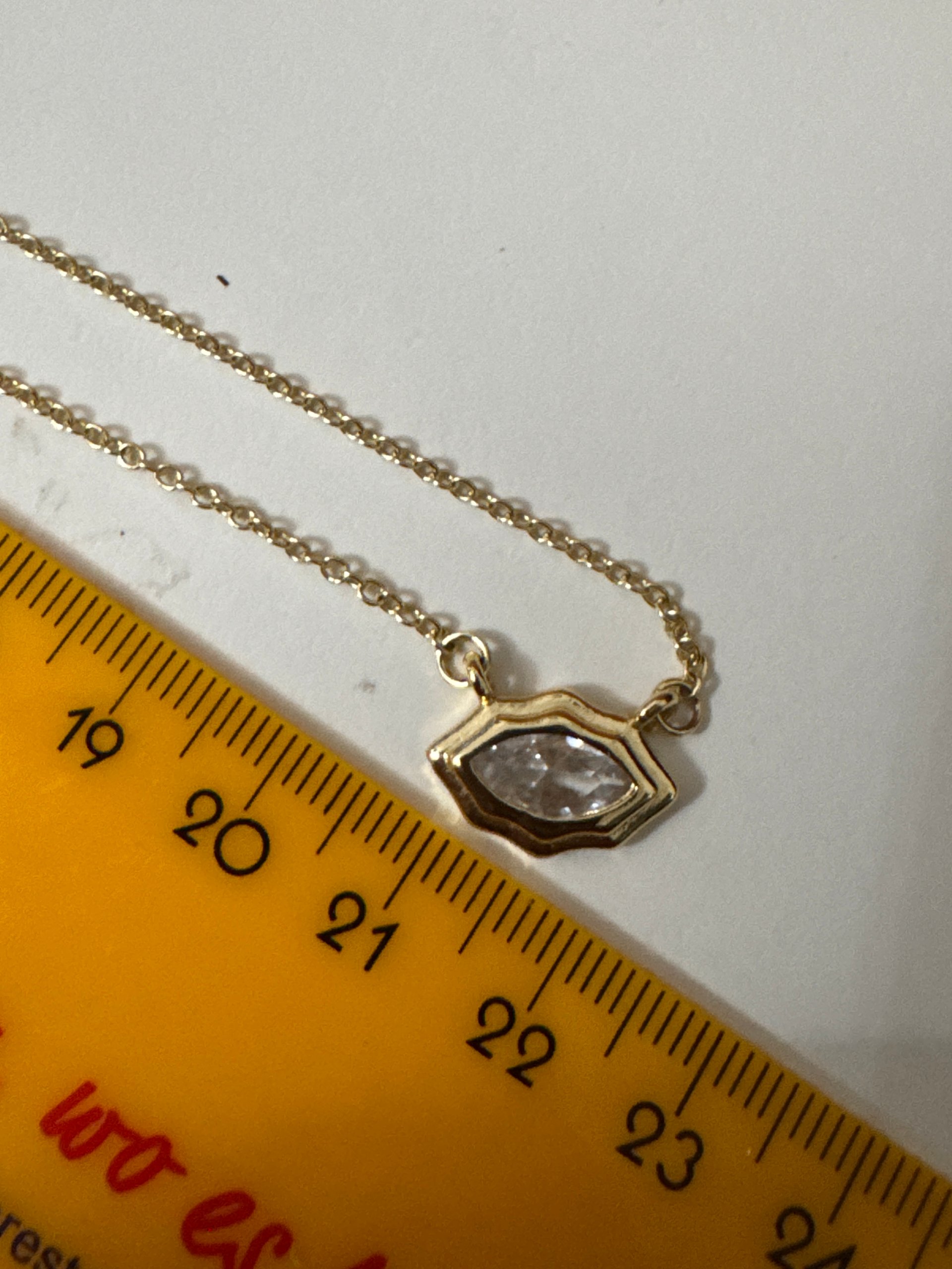 Gold Tone Clear Crystal Pendant Necklace Women image 7