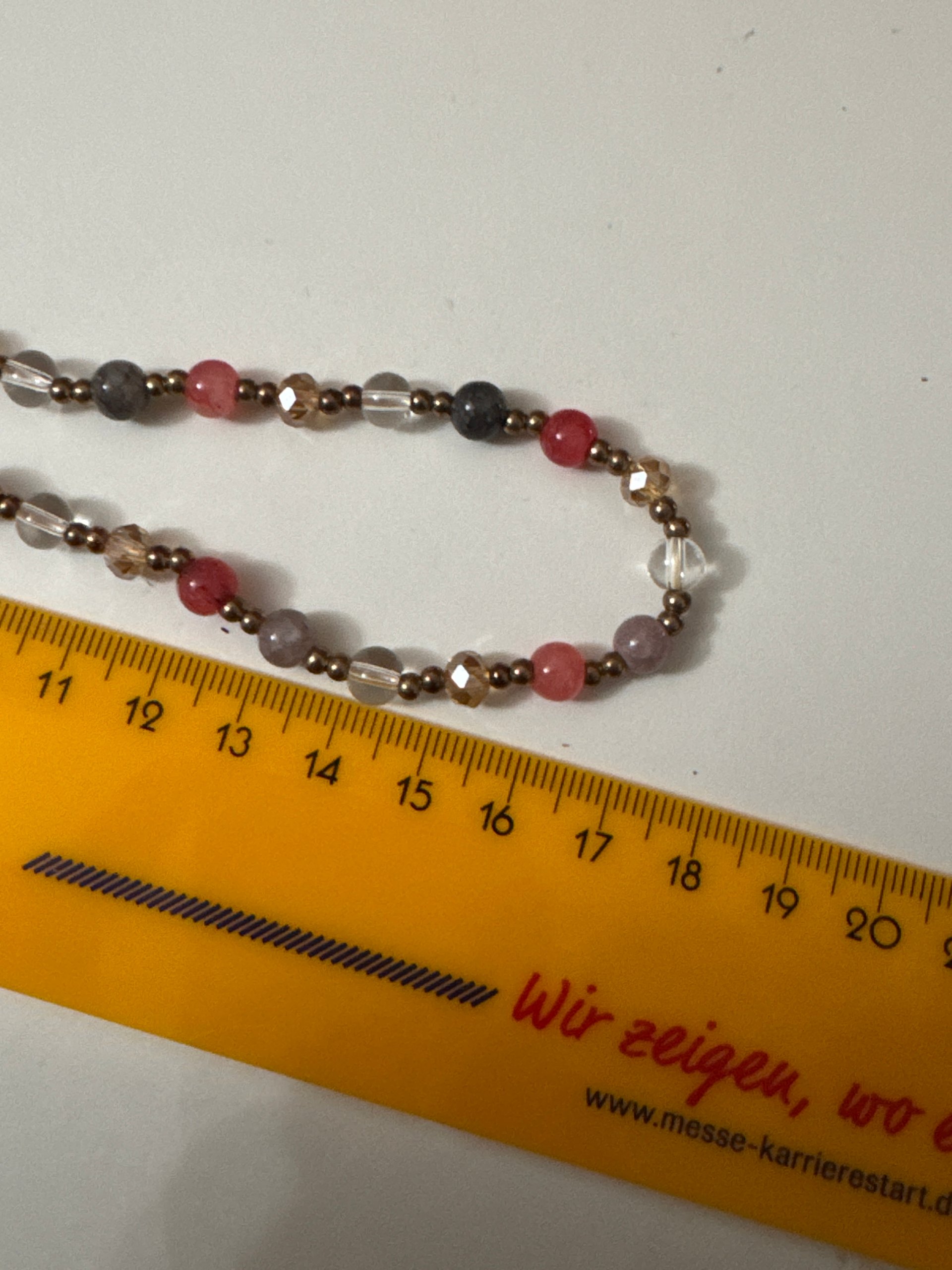 Multicoloured Beaded Necklace with Pearl Charm image 6