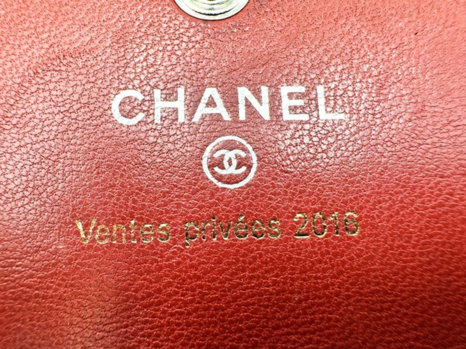 Chanel Red Quilted Leather Wallet Made in Italy image 10
