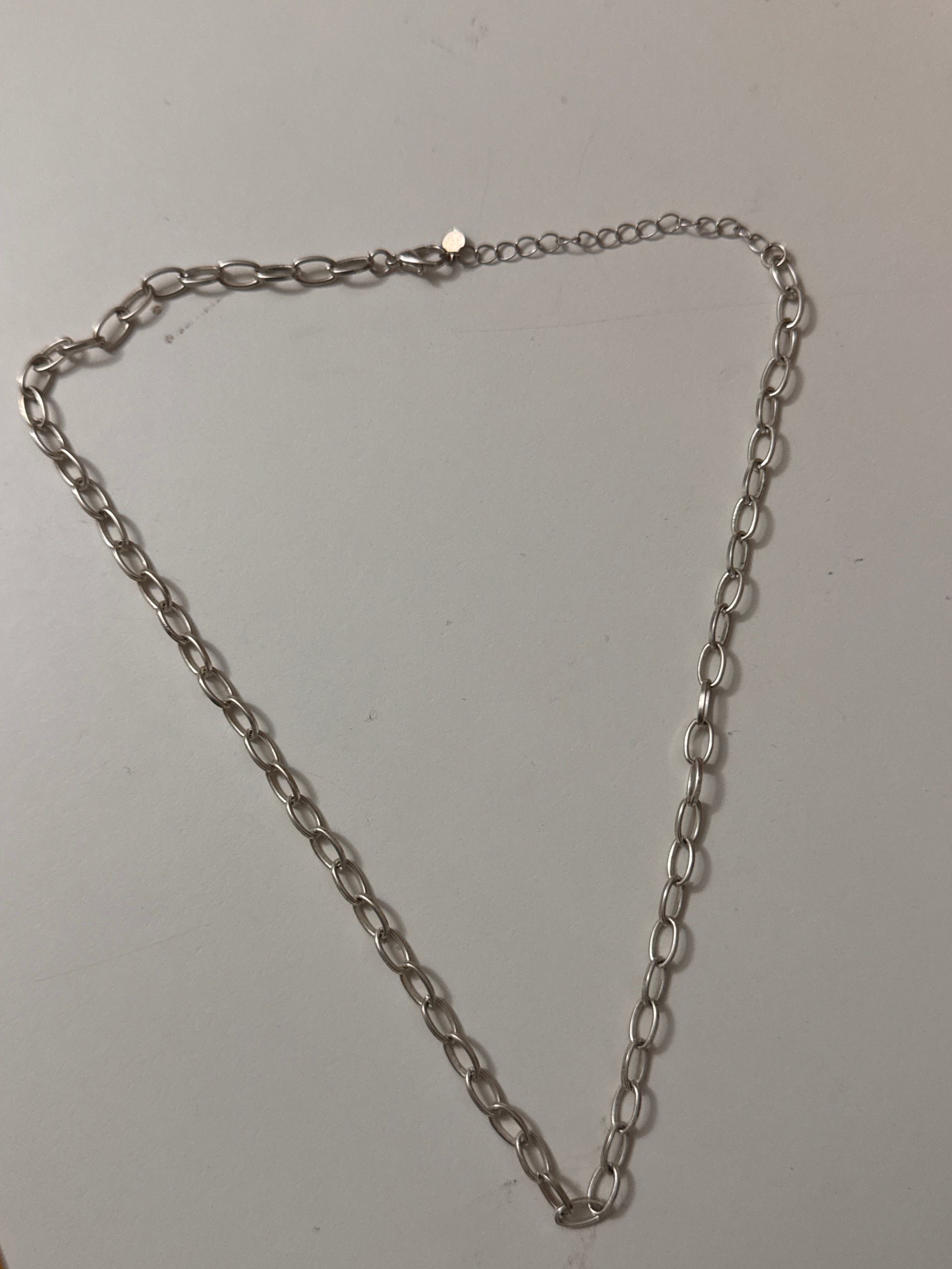 Silver Link Chain Necklace Unisex