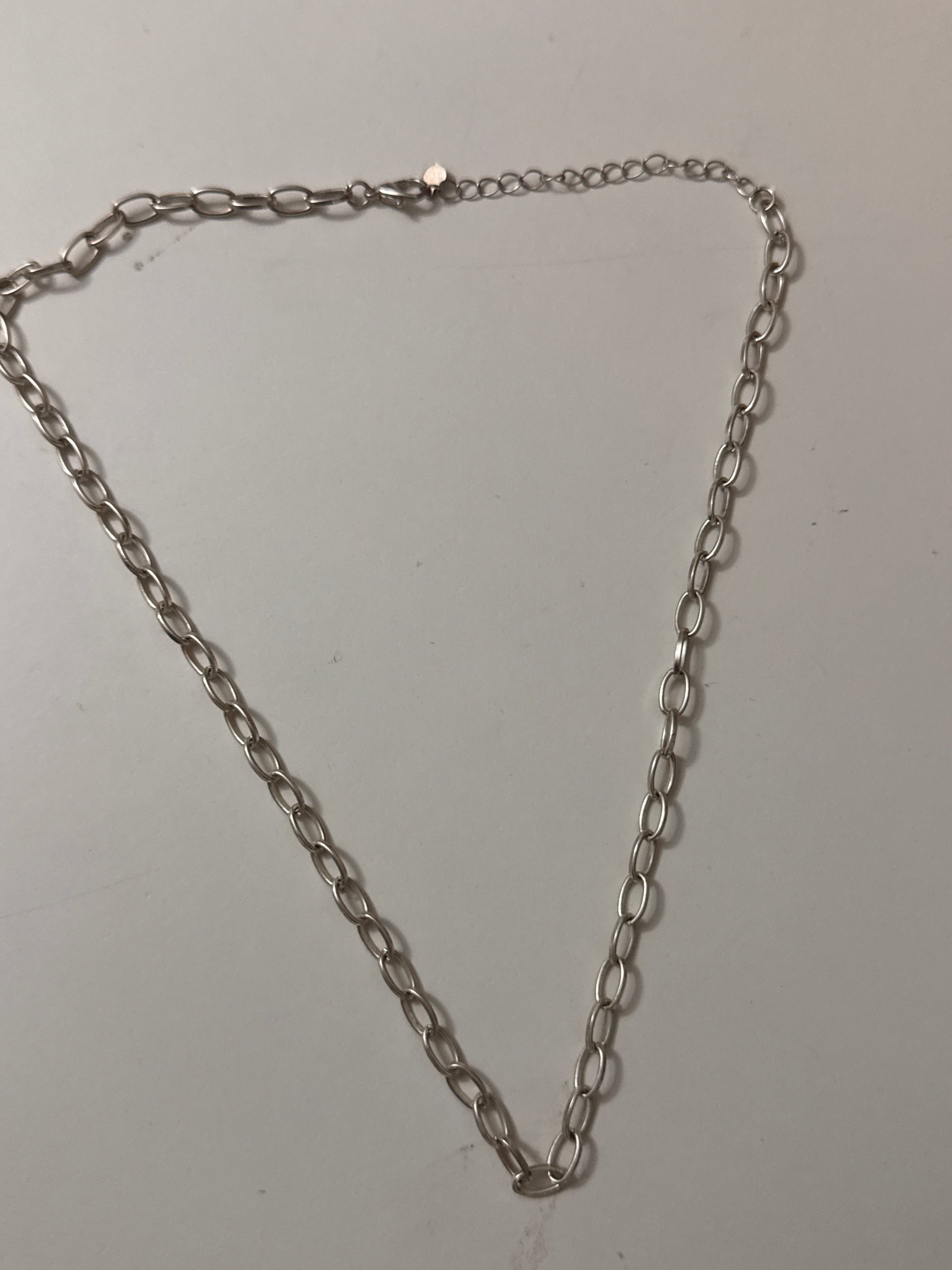 Silver Link Chain Necklace Unisex image 3
