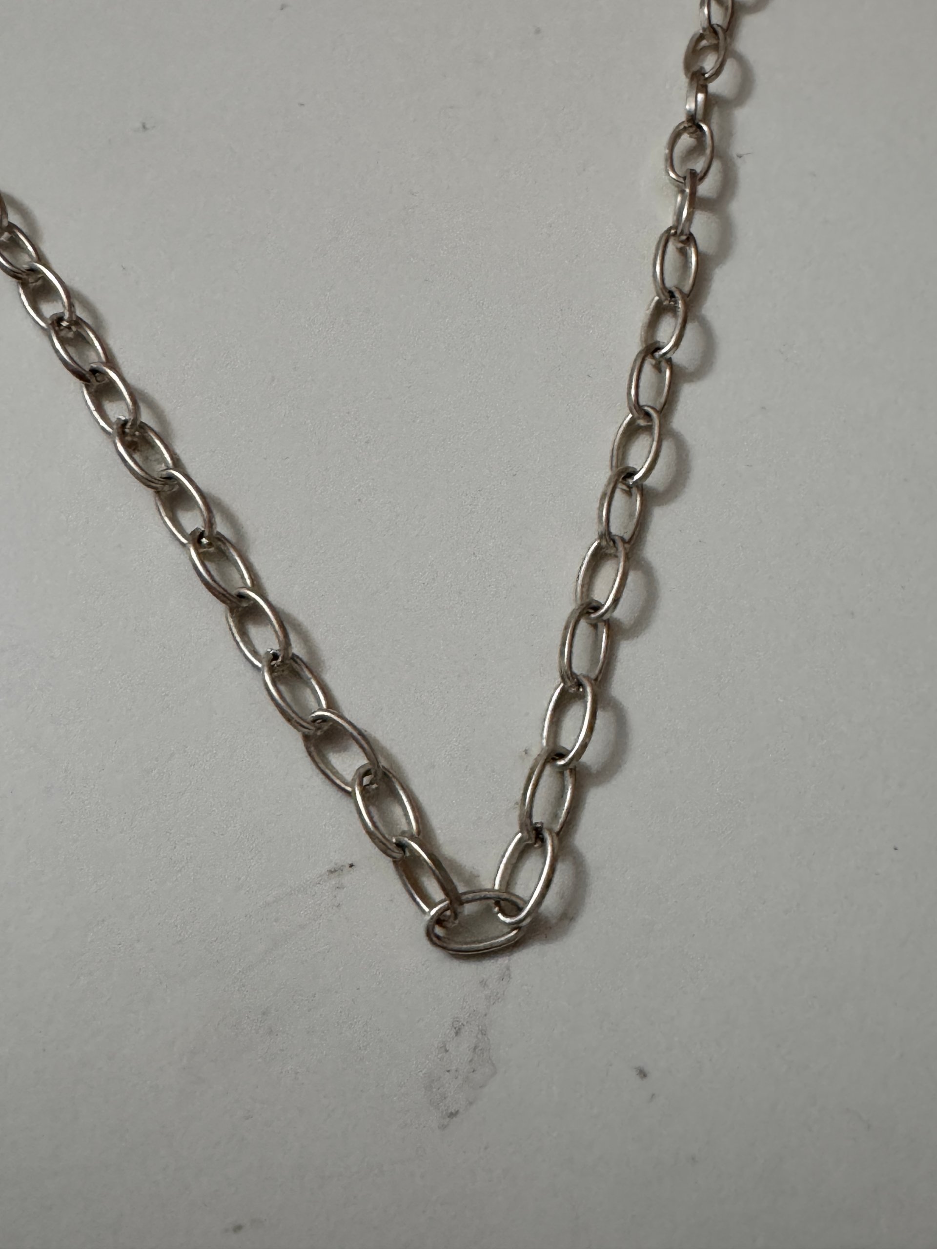 Silver Link Chain Necklace Unisex image 4